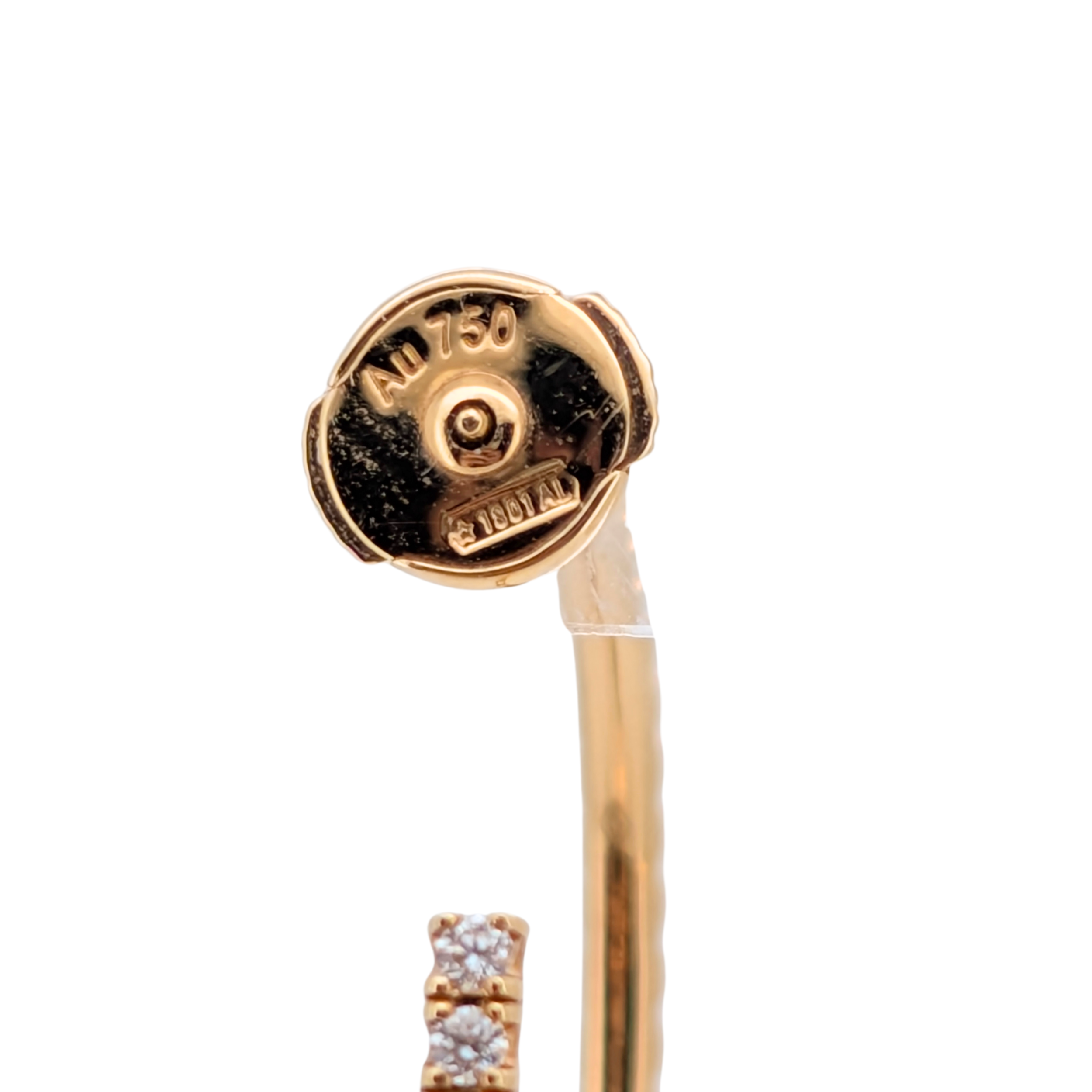 卡地亚 Étincelle de Cartier 系列18K黄金中号钻石圈形耳环