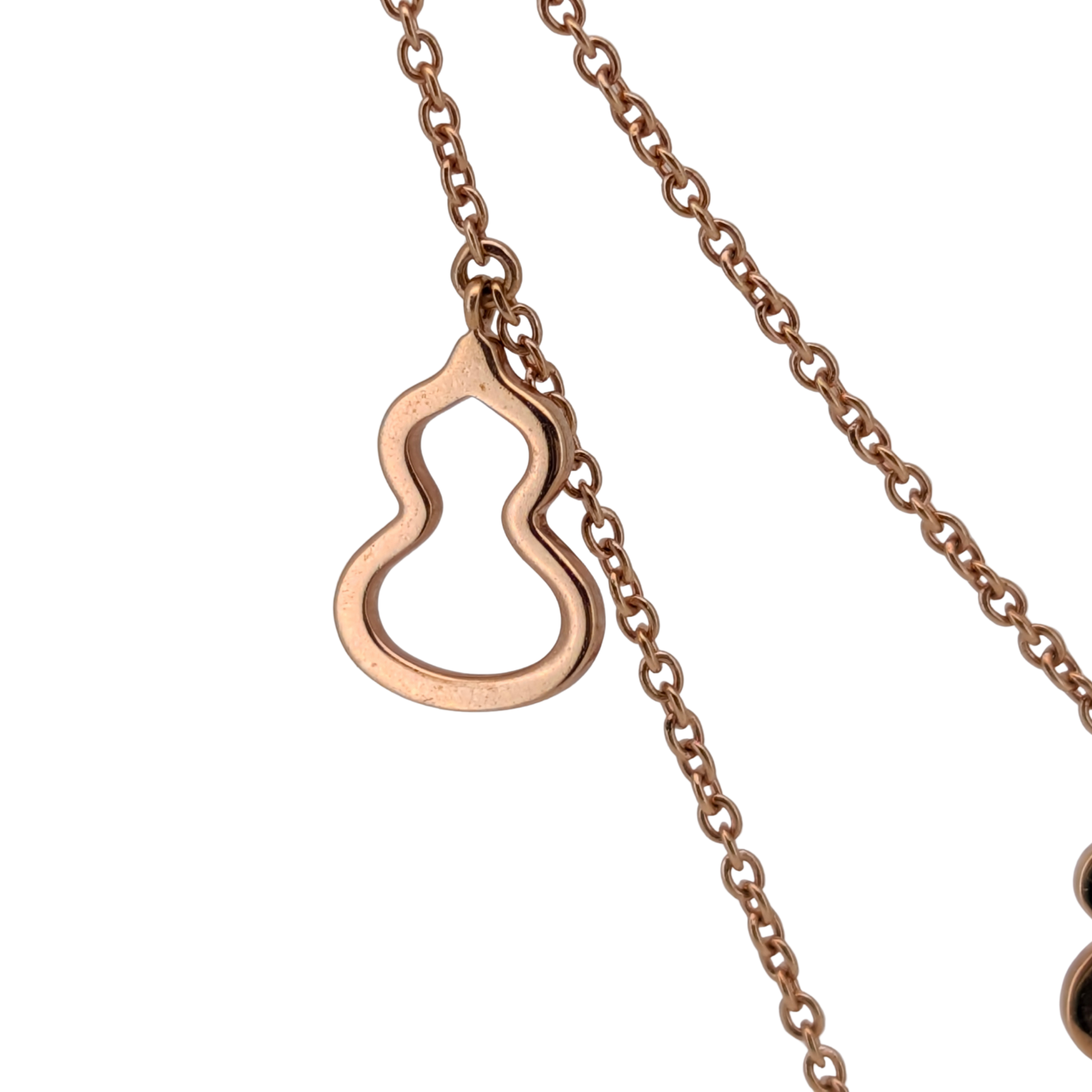 Qeelin Wulu Petite 钻石 18K 玫瑰金项链