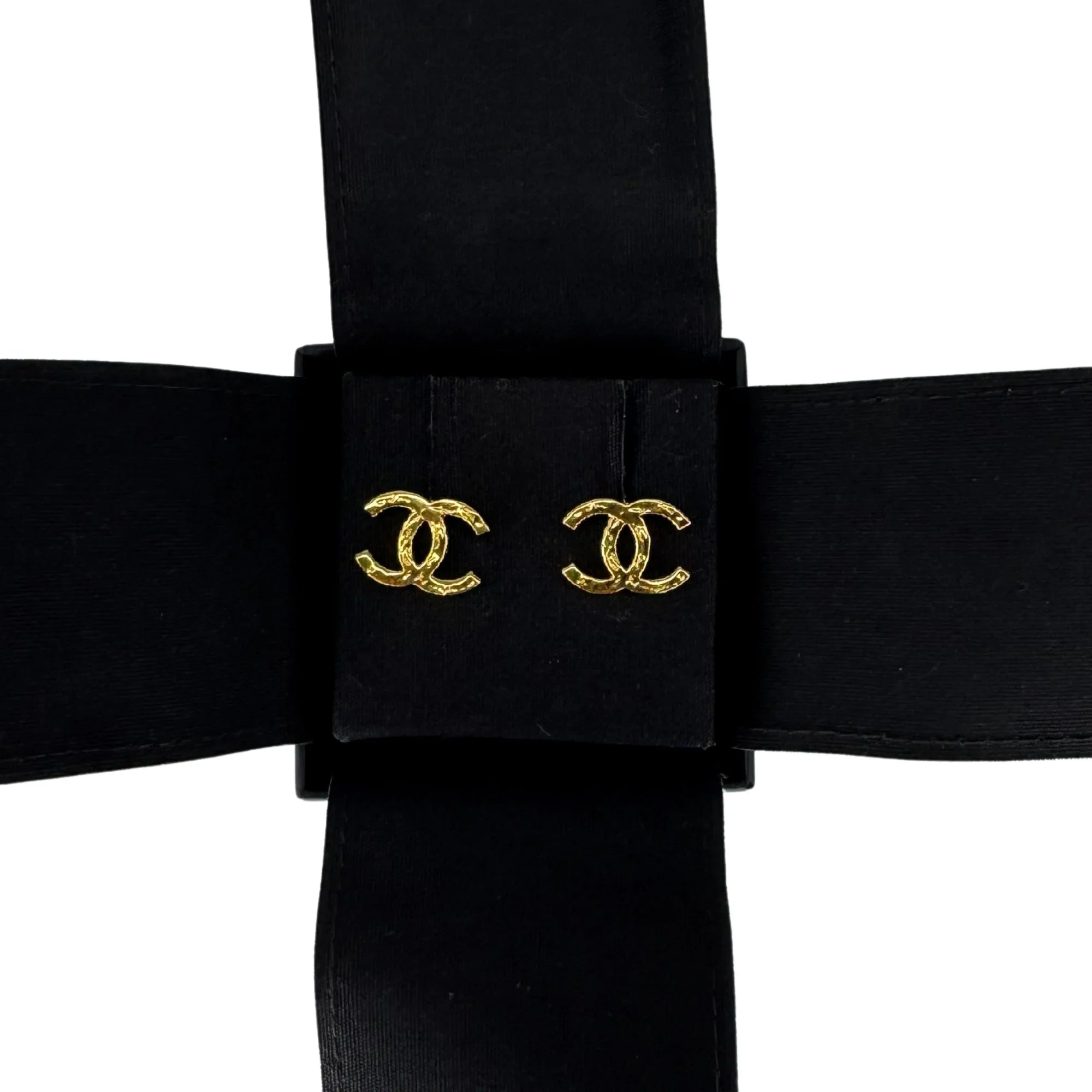 Chanel 18K Gold-Plated CC Logo Stud Earrings - Lost Designer