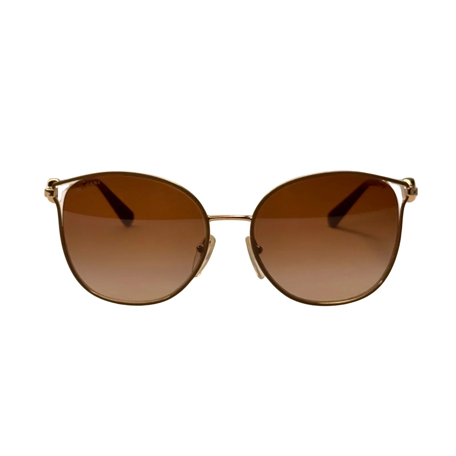 Bvlgari BV6114 Gold Metal Gradient Round Sunglasses – 2036/13 - Lost Designer