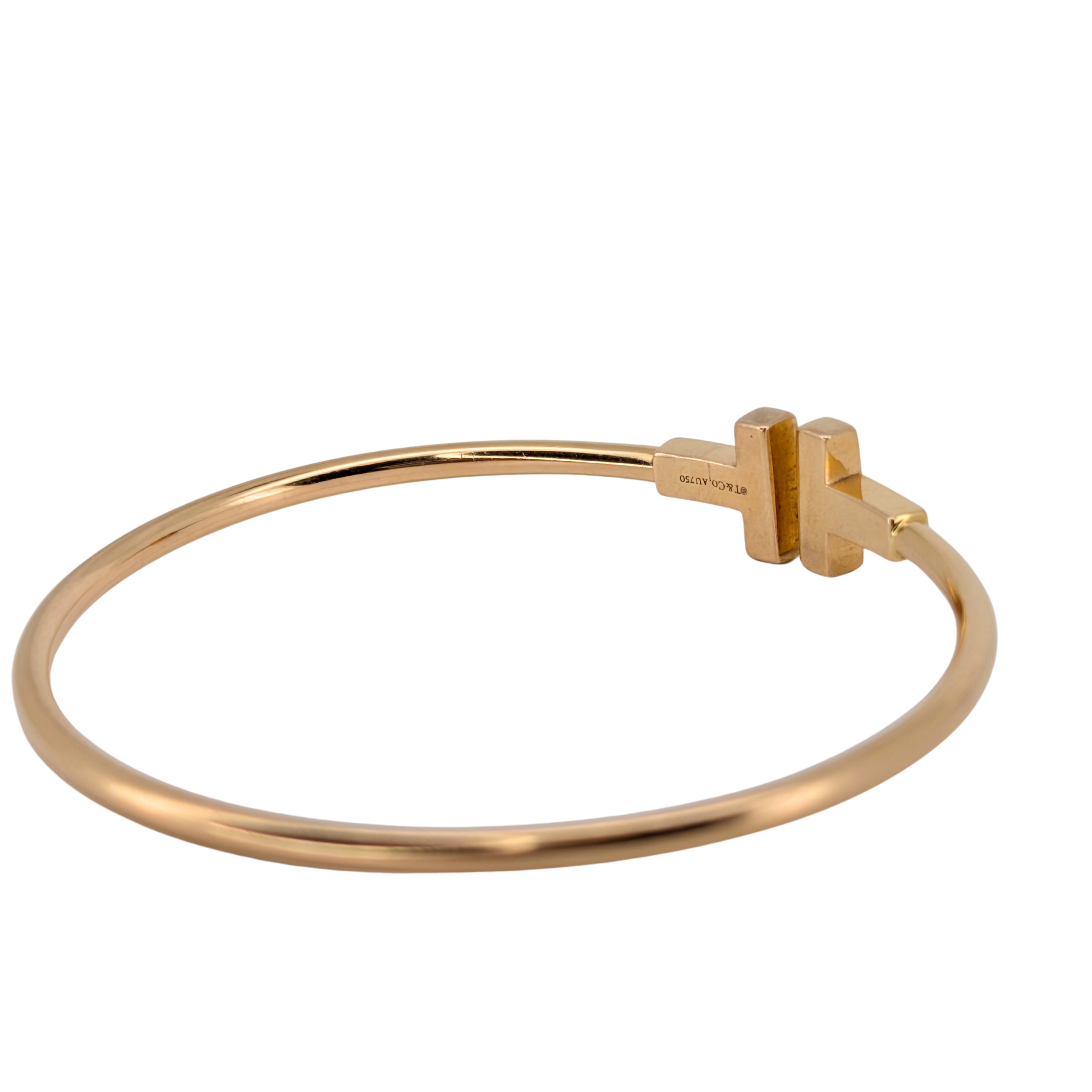 蒂芙尼 18K 金 T 扣手镯 小号