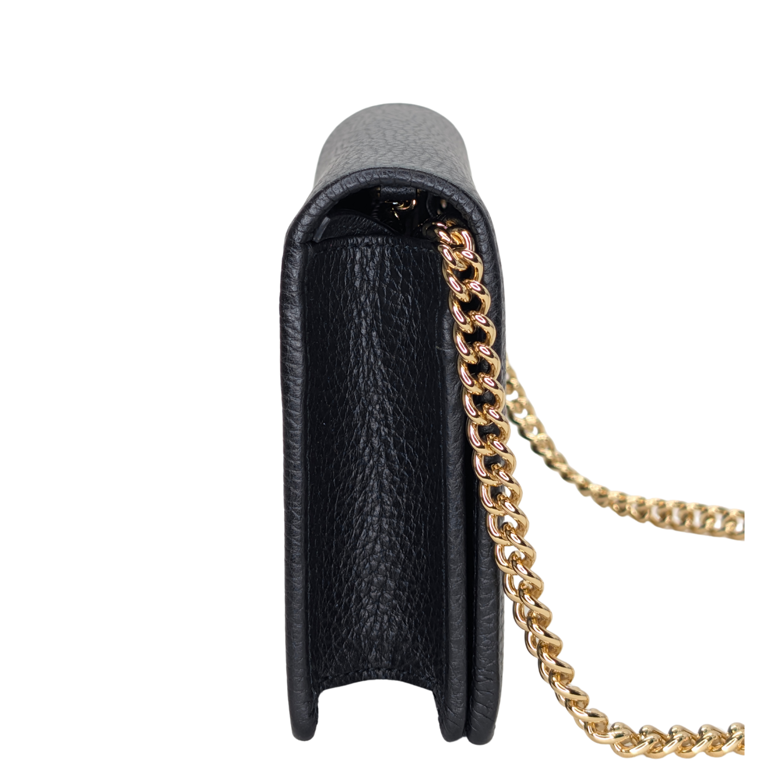 Gucci GG Marmont wallet on Chain Black