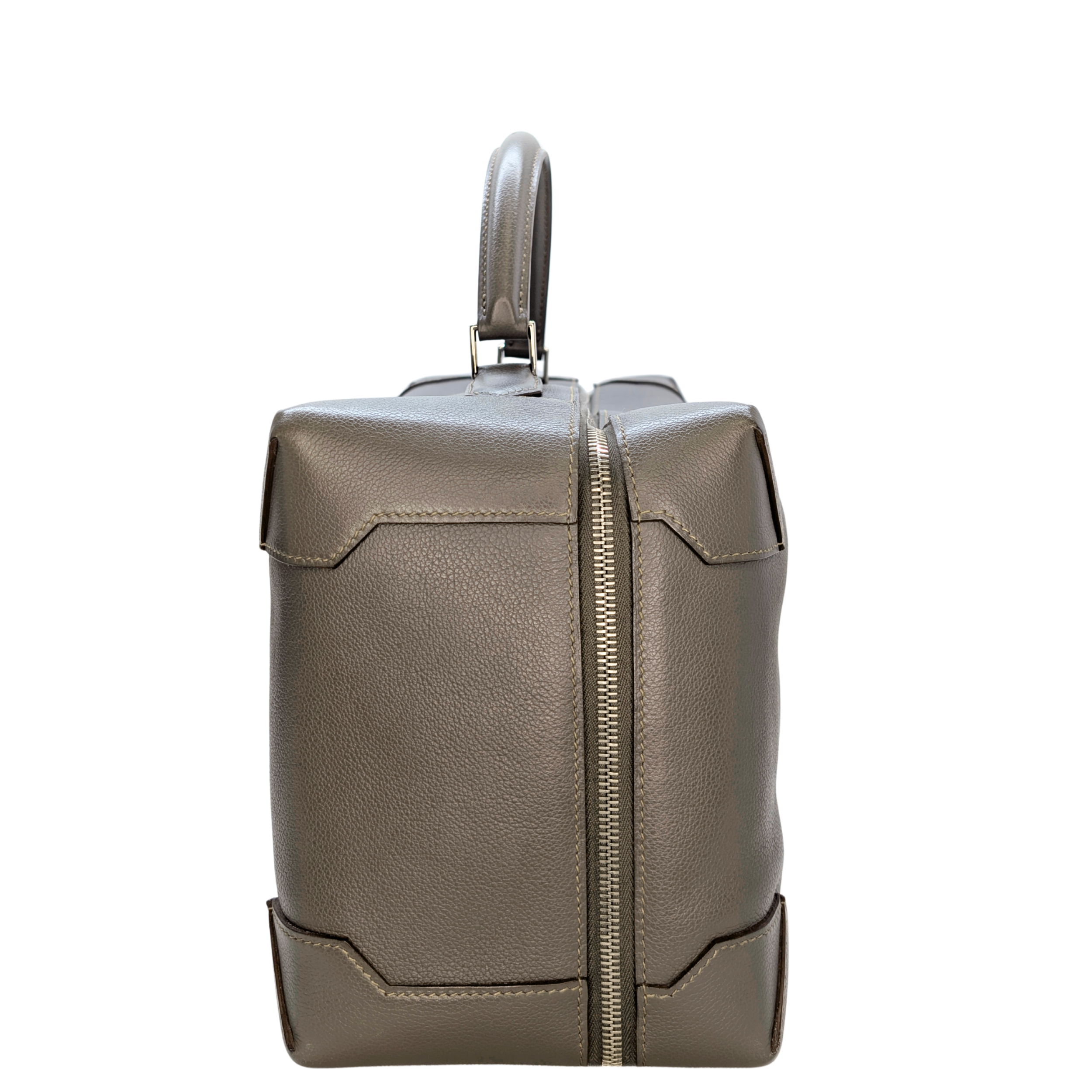 Hermès Maxibox 36 Bag Etain Evercolor Grey □R Stamp