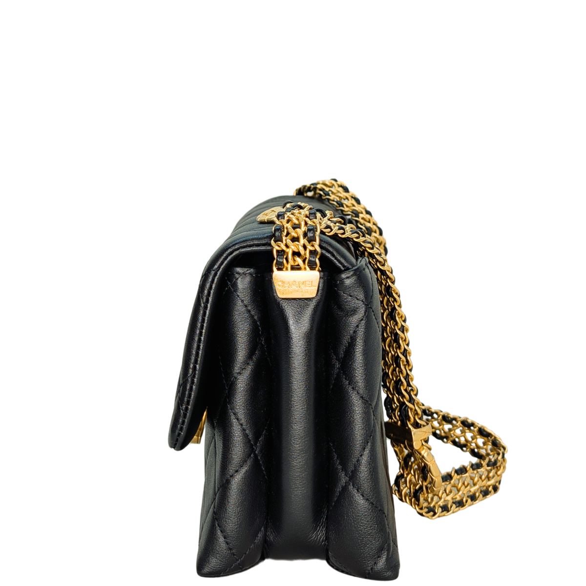 Chanel Mini Flap Bag Calfskin Black