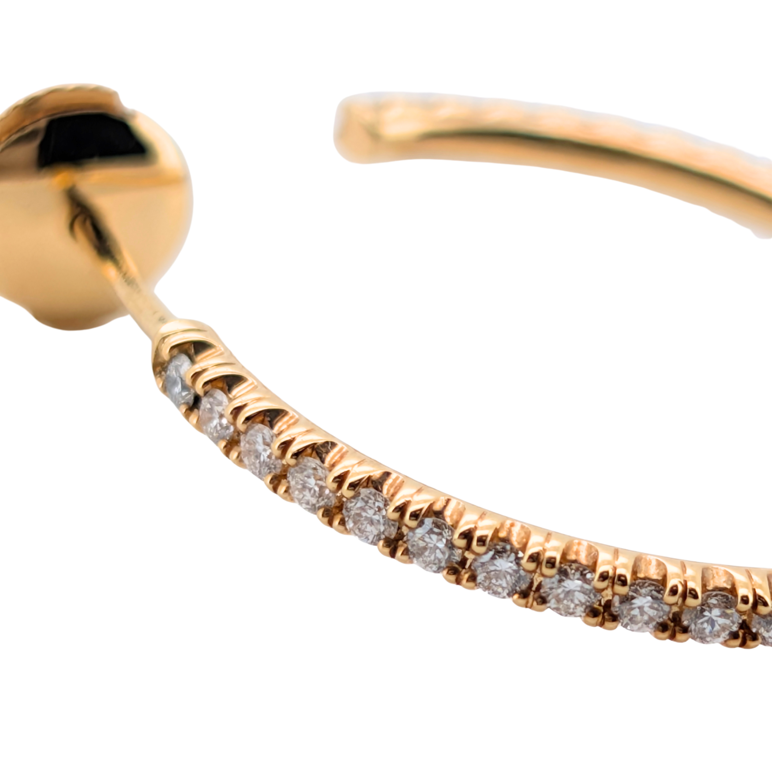 卡地亚 Étincelle de Cartier 系列18K黄金中号钻石圈形耳环