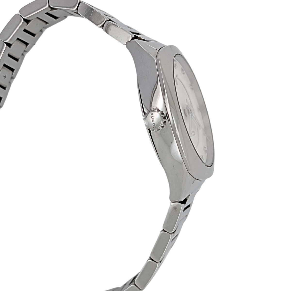 Gucci GG2570 Diamond White Watch YA142504