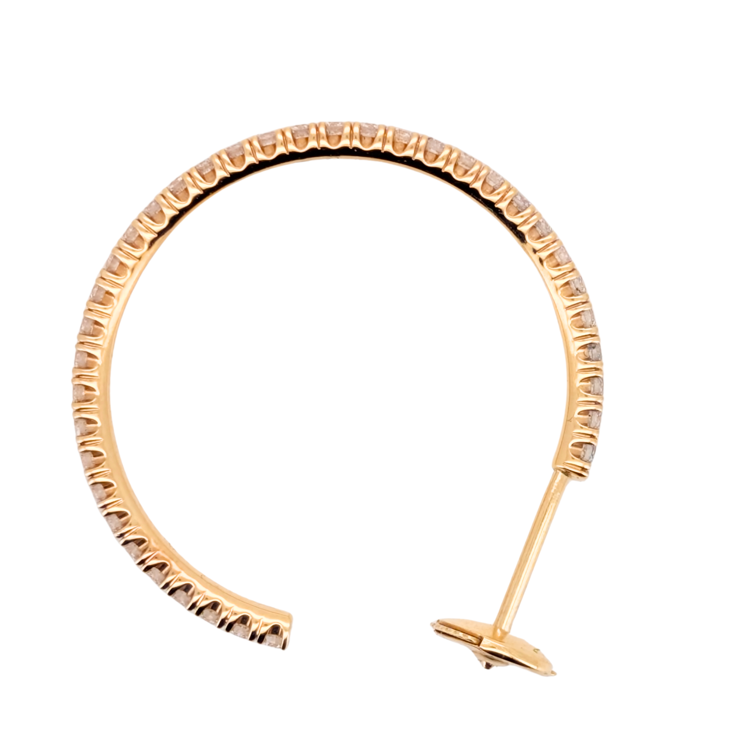 卡地亚 Étincelle de Cartier 系列18K黄金中号钻石圈形耳环
