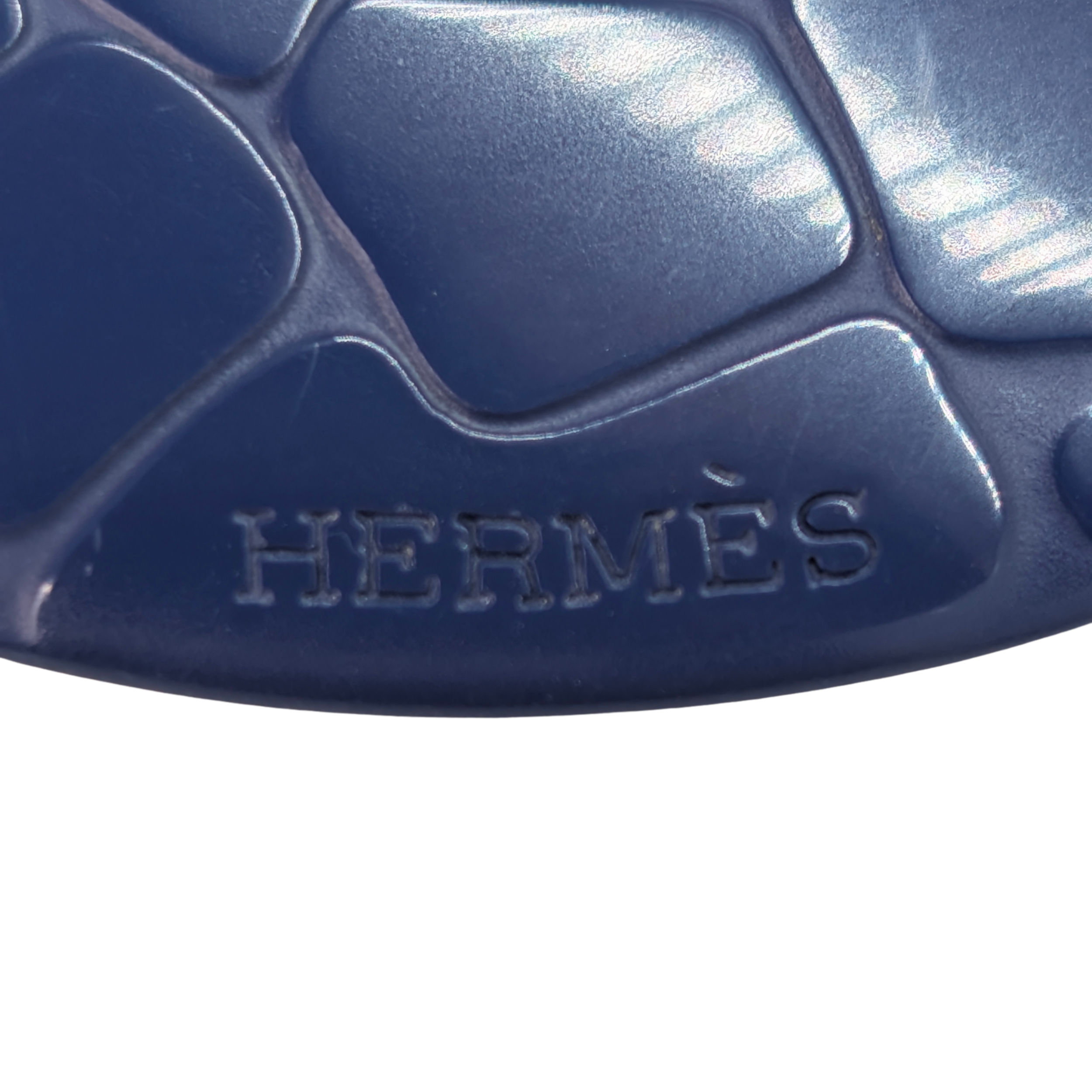 Hermès漆木可调节吊坠项链 蓝色