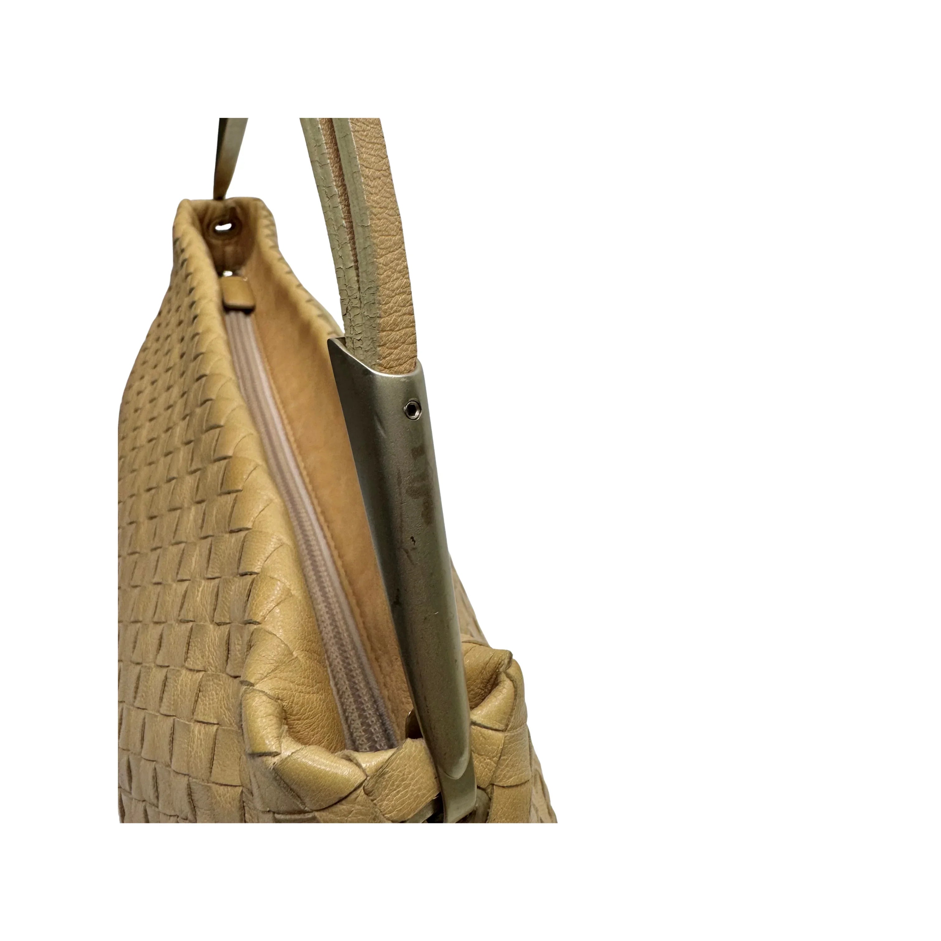 Bottega Veneta Intrecciato Shoulder Bag beige - Lost Designer