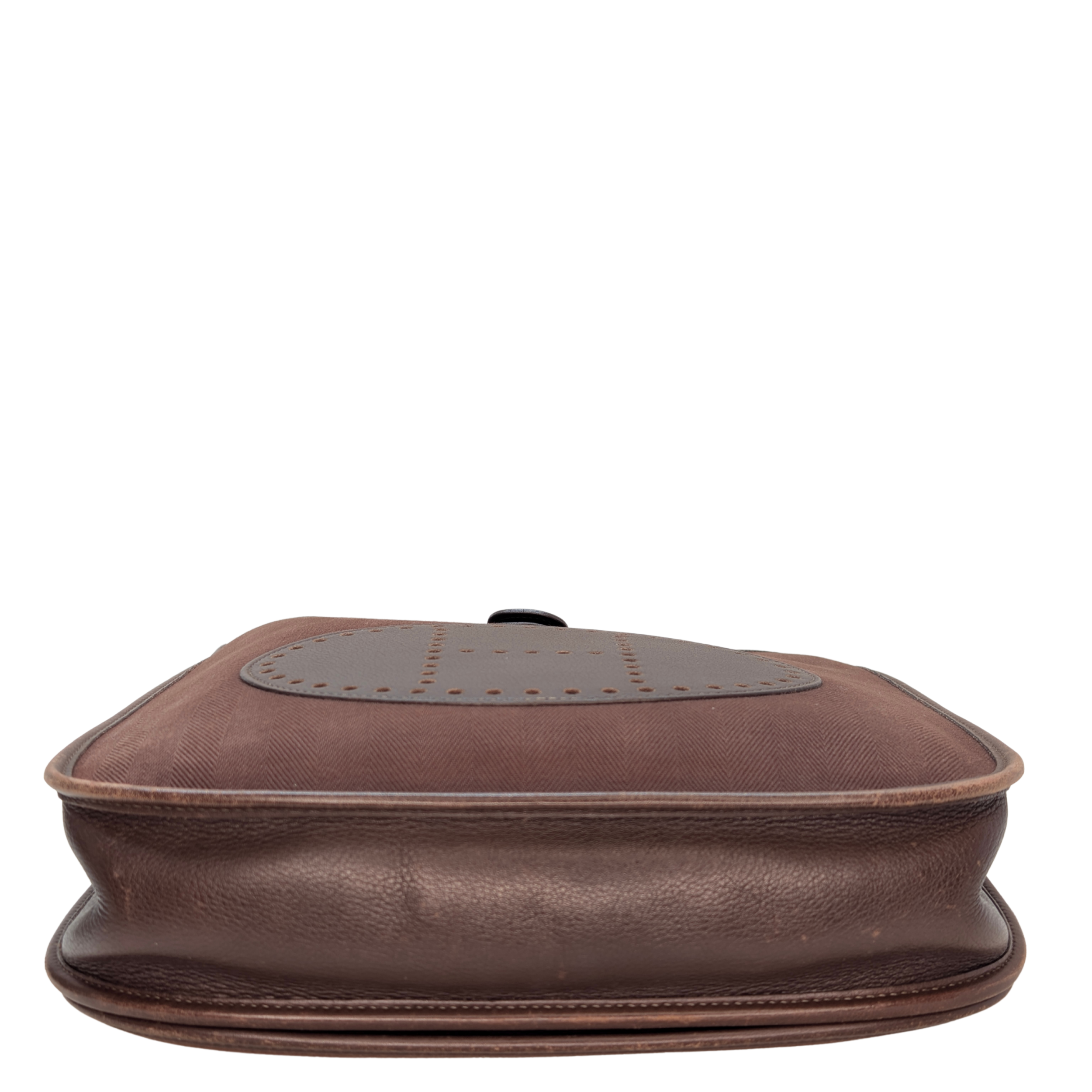 Hermes Evelyne I 29 PM Toile Brown Bag