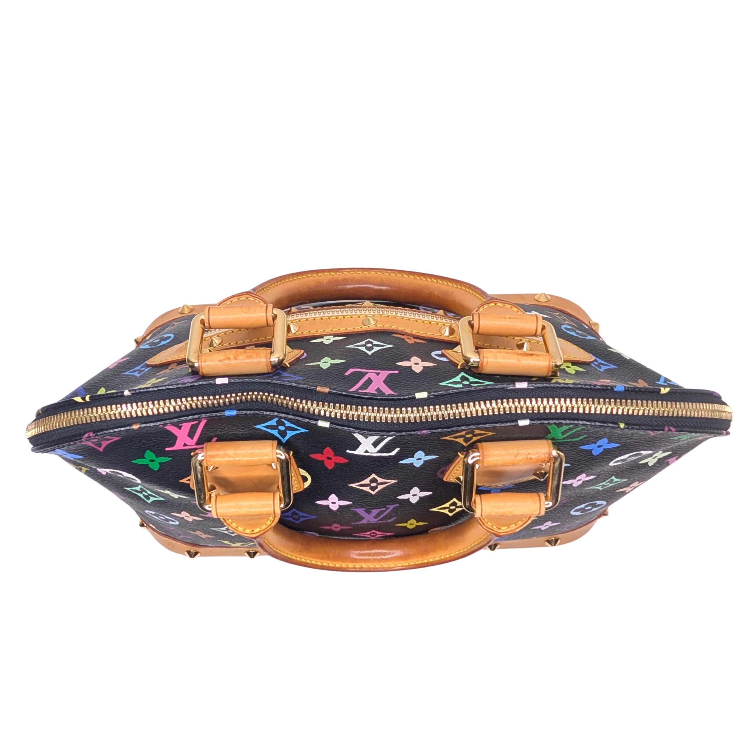路易威登村上隆款Alma PM手袋 黑色Monogram Multicolour系列
