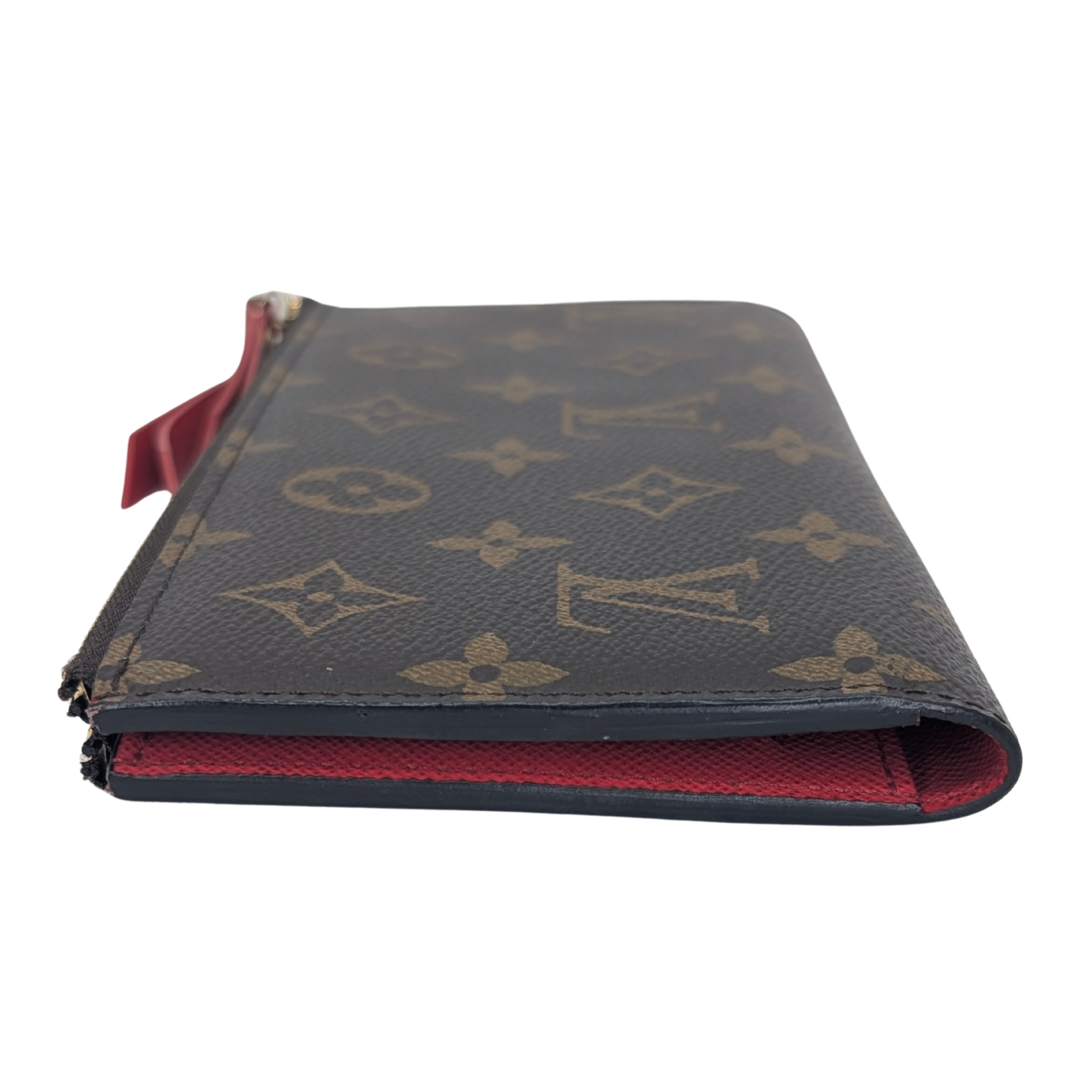 路易威登罂粟红Monogram帆布Adele钱包
