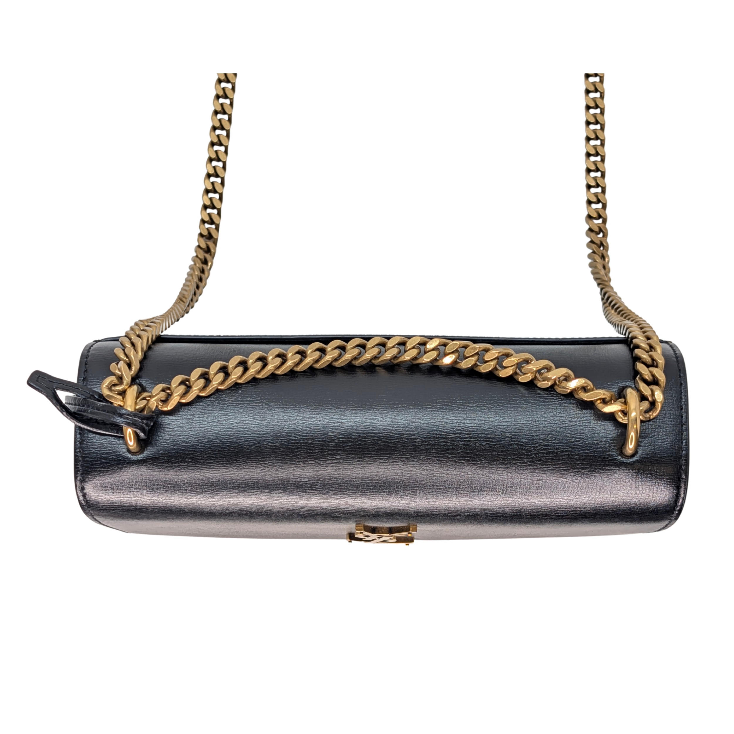 Saint Laurent Sunset Small Leather Shoulder Bag Black