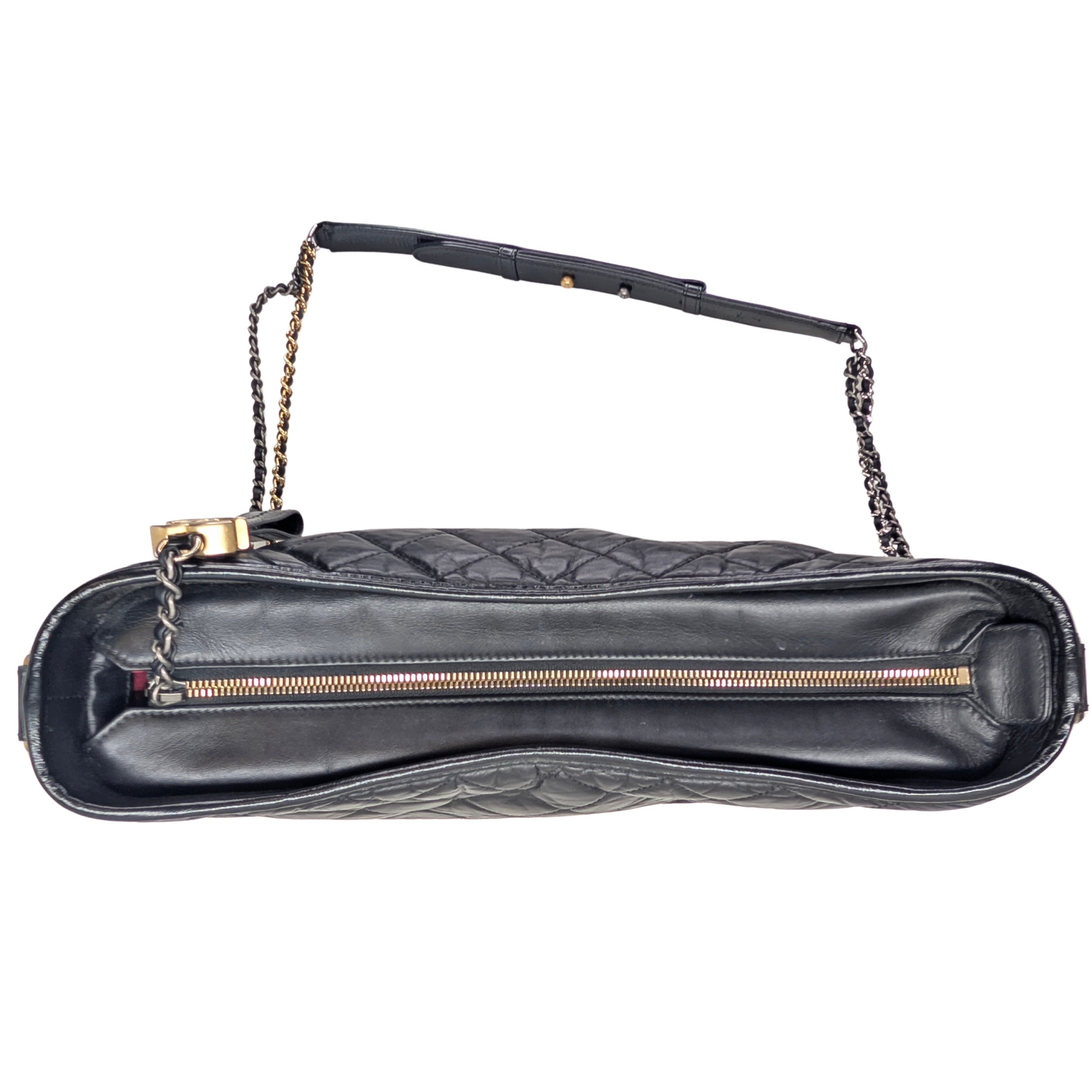Chanel Aged Calfskin Quilted Large Gabrielle Hobo Bag Black
