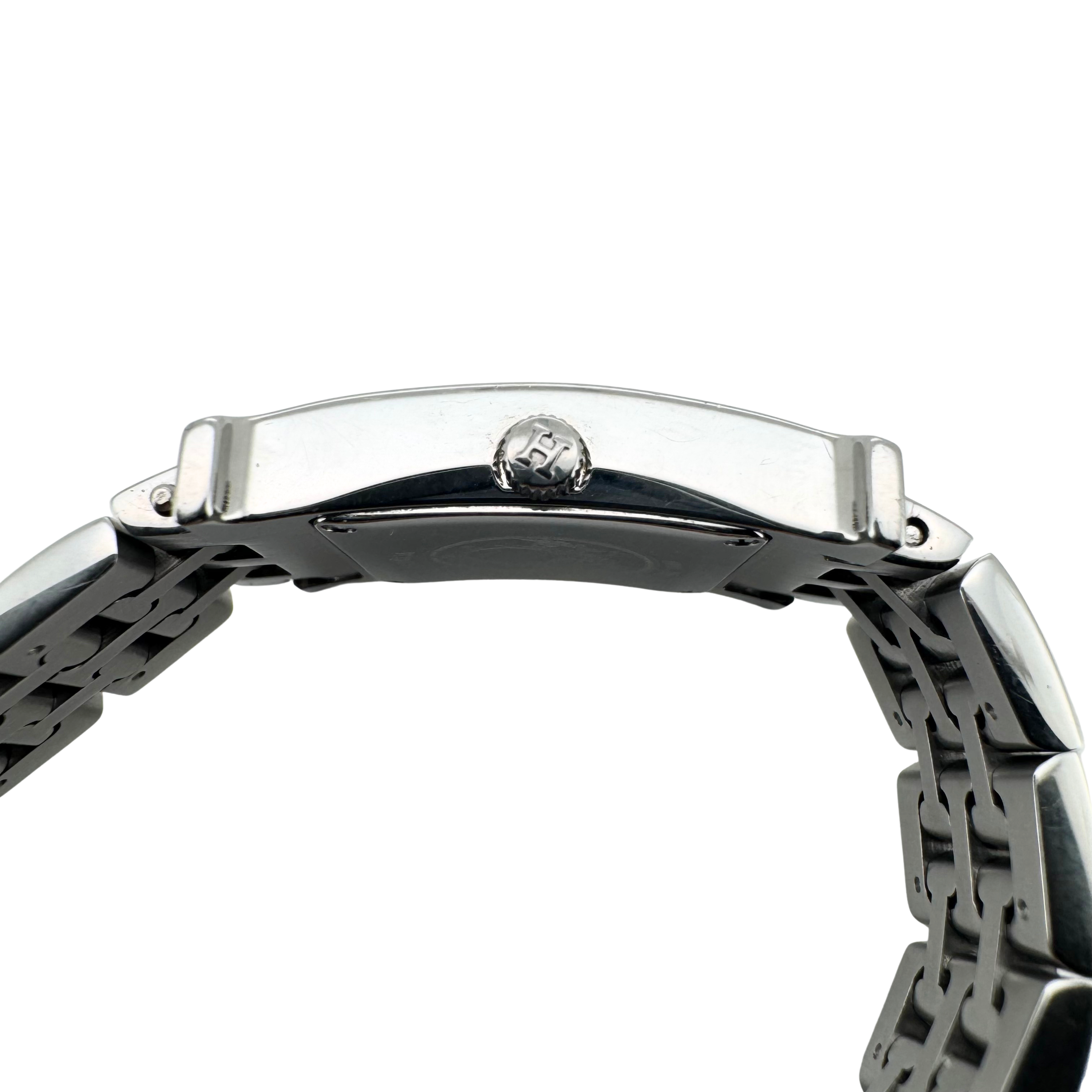 Hermès Heure H HH1.210 精钢橙/粉色扭索饰纹表盘腕表