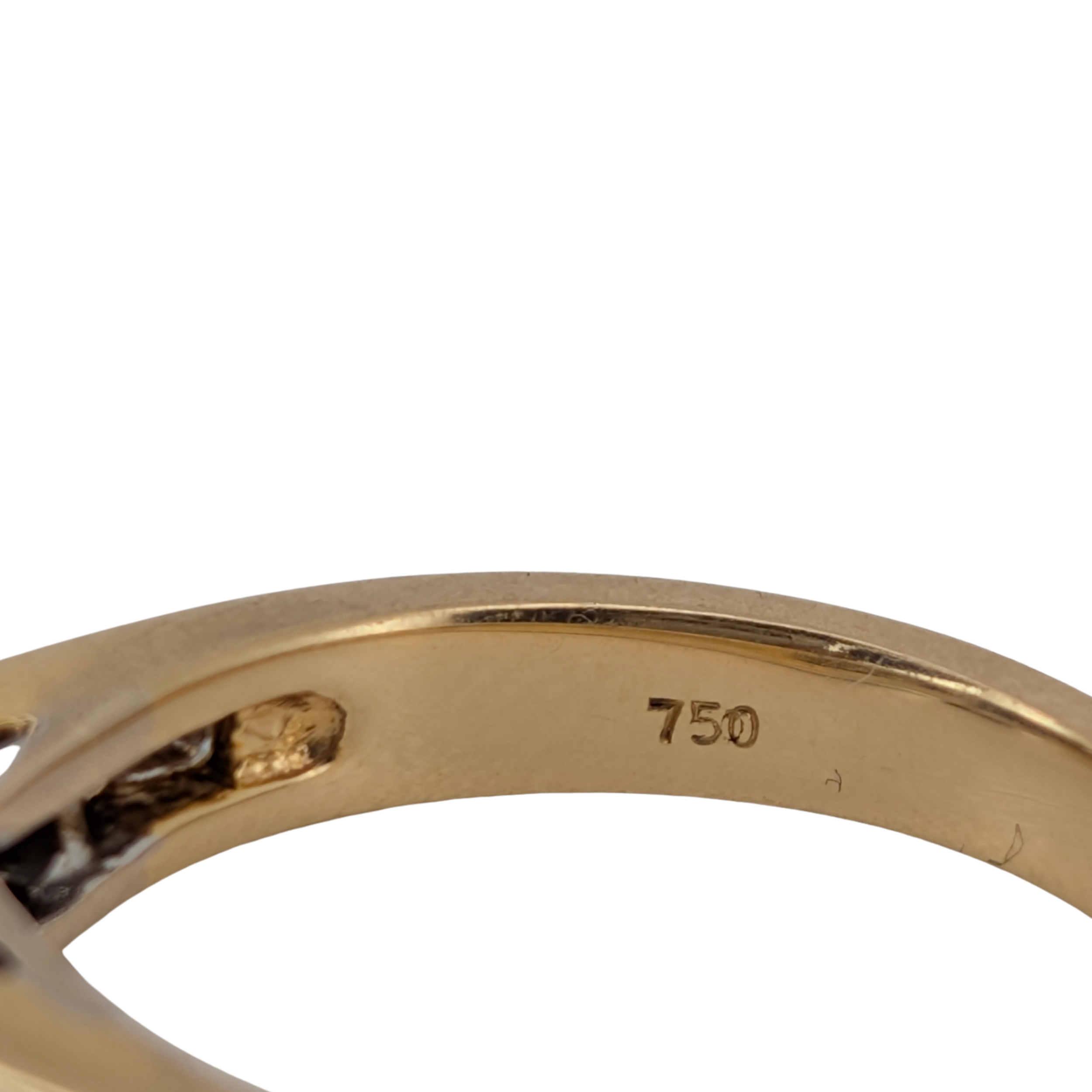 0.30ct Centre with 0.46ct TDW Princess Cut Diamond Ring On 18k Gold