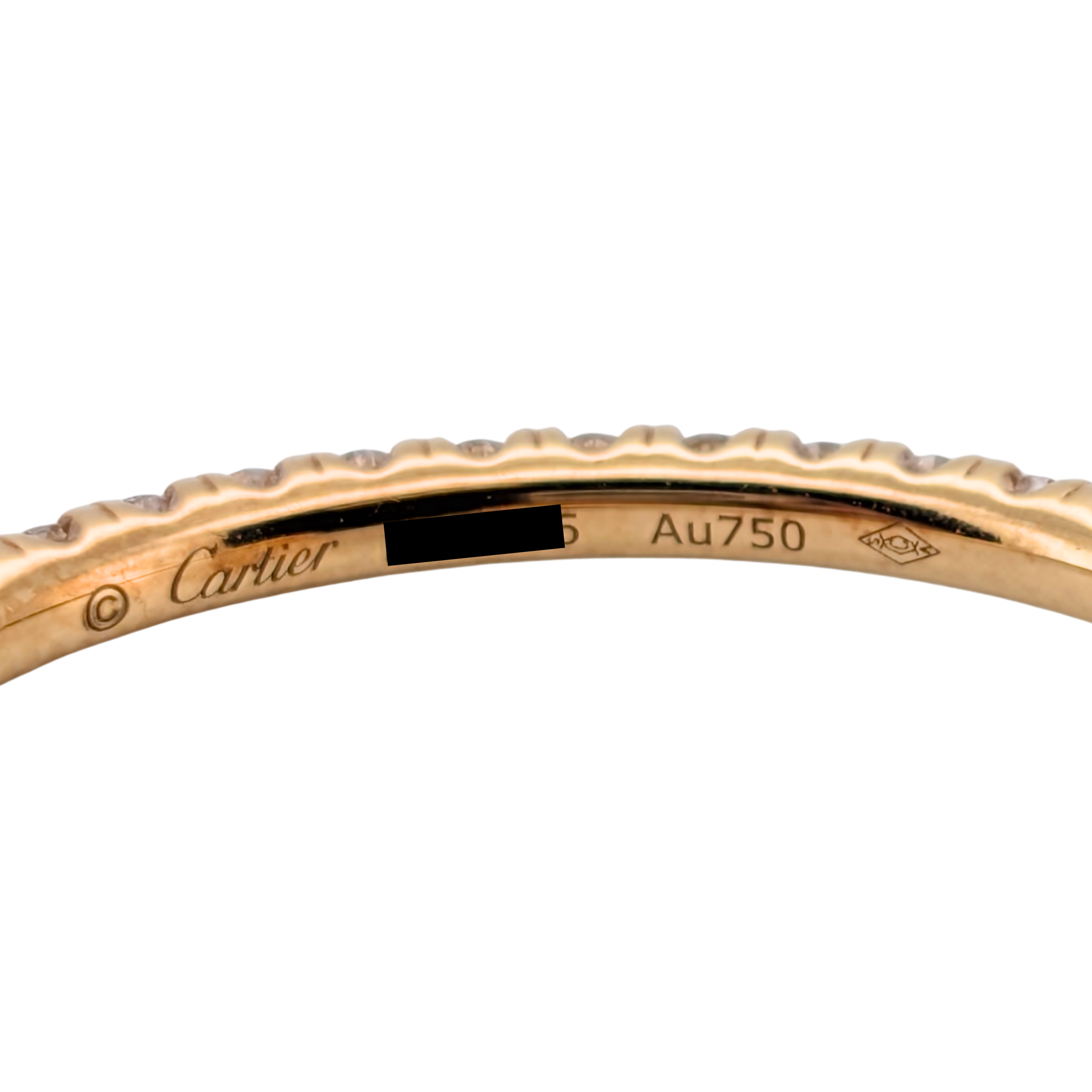 卡地亚 Étincelle de Cartier 系列18K黄金中号钻石圈形耳环