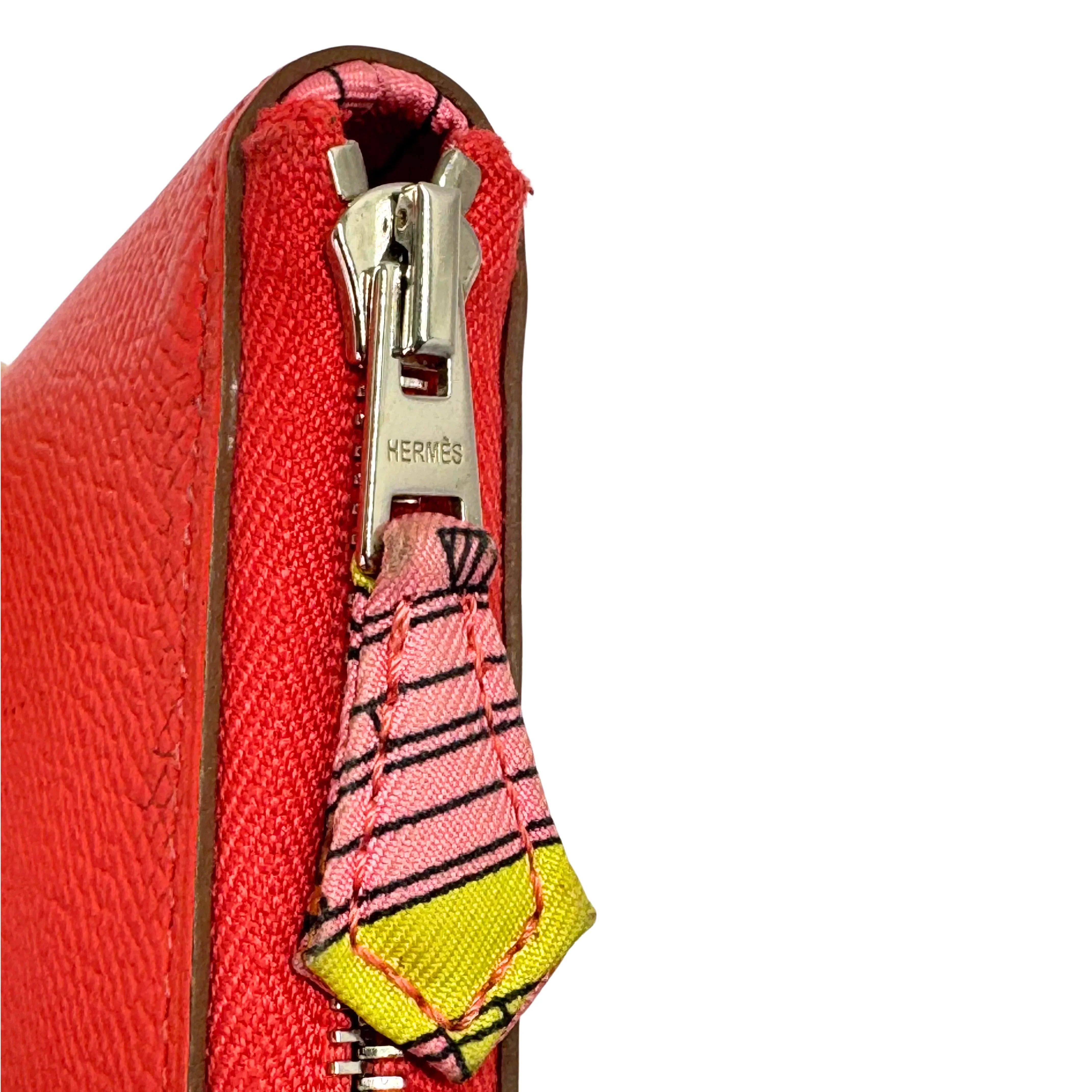Hermés Epsom Silk'in Wallet Leather Red - Lost Designer
