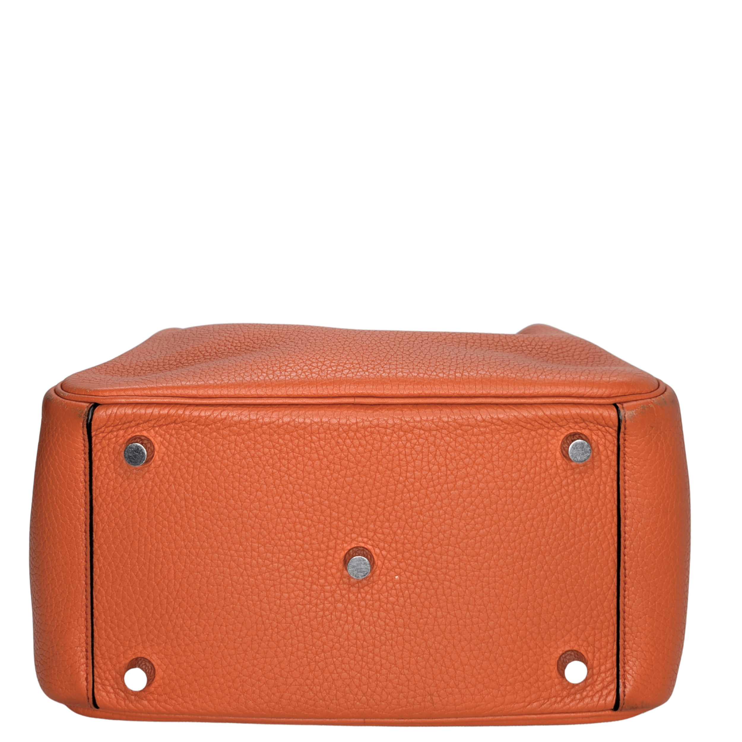 Hermes Lindy Clemence 26 X Stamp SHW Orange