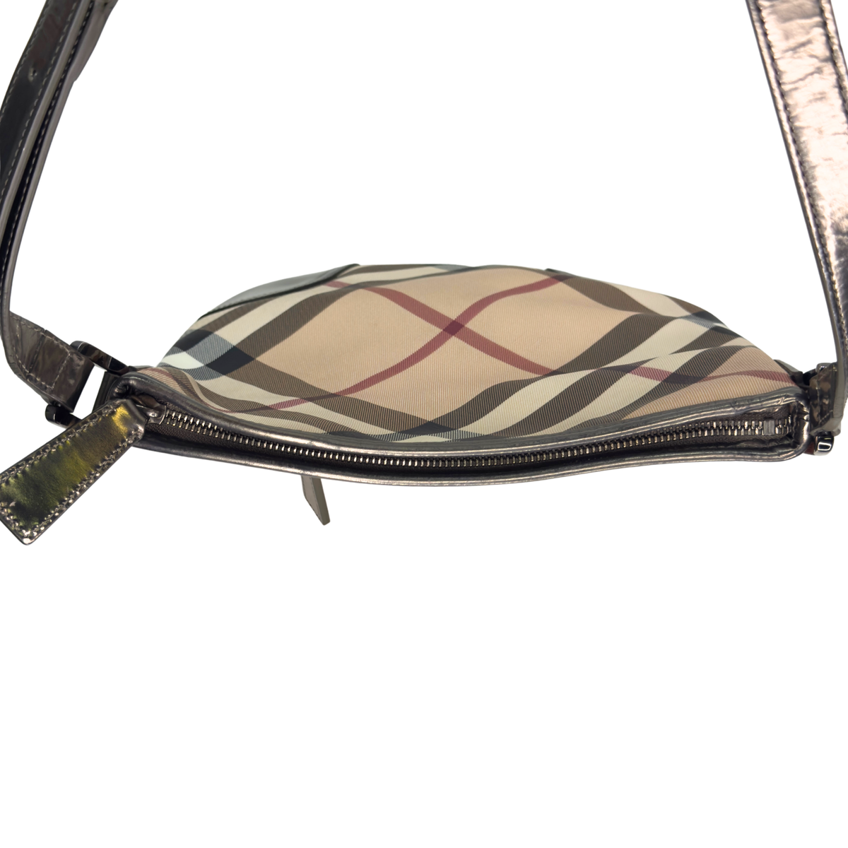 Burberry Patent Nova Check Dryden Crossbody Bag