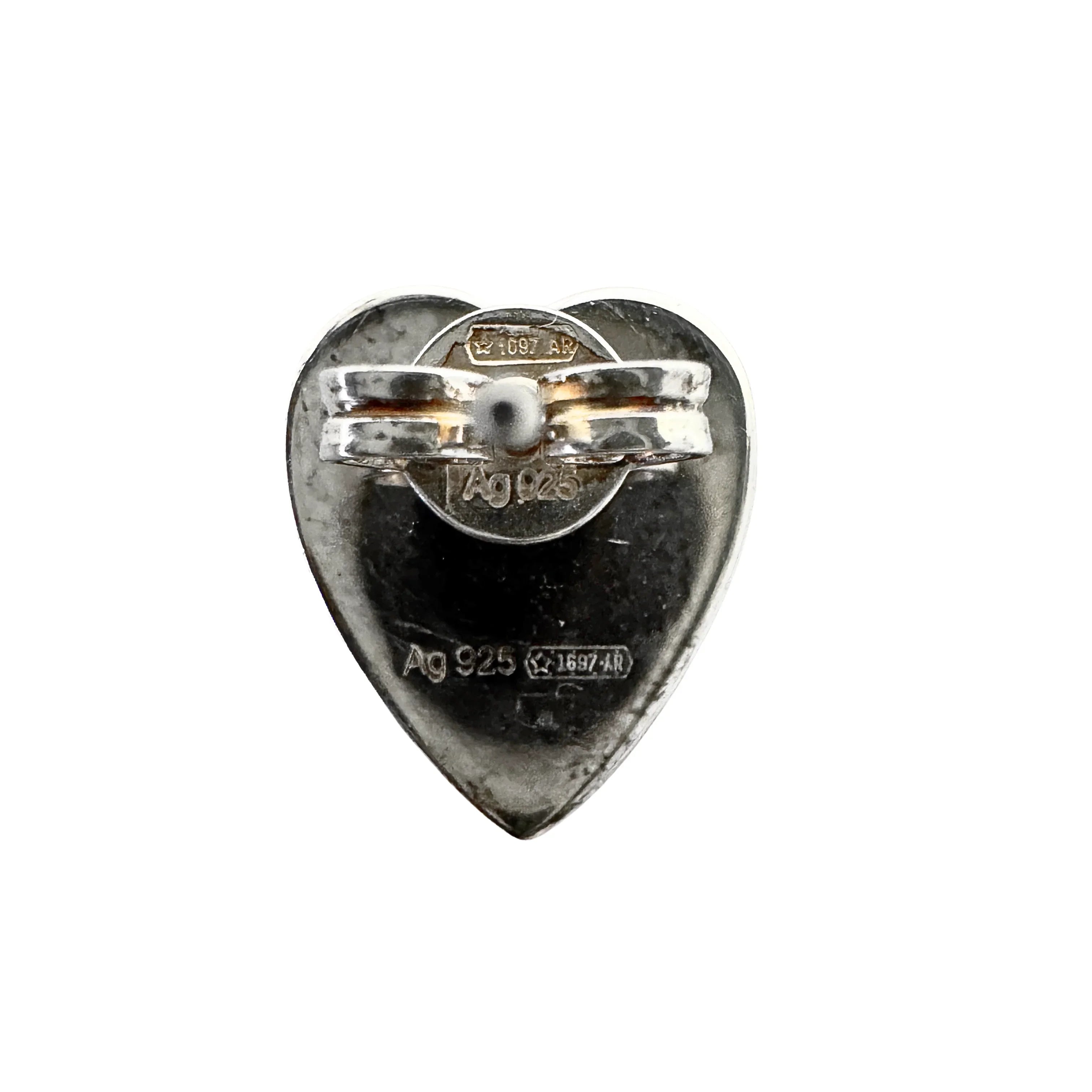 Gucci Heart Stud Earrings 925 Sterling Silver - Lost Designer