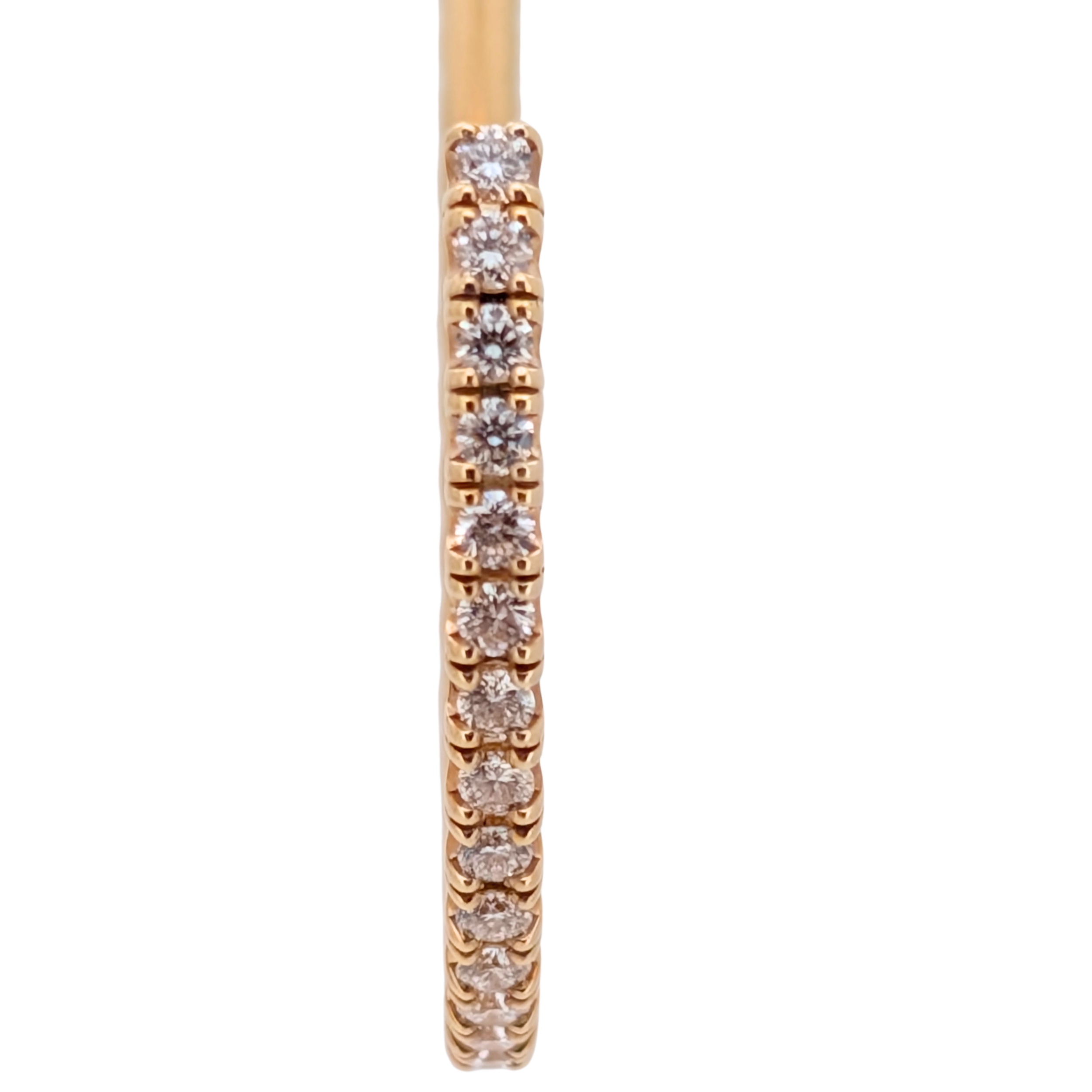 卡地亚 Étincelle de Cartier 系列18K黄金中号钻石圈形耳环