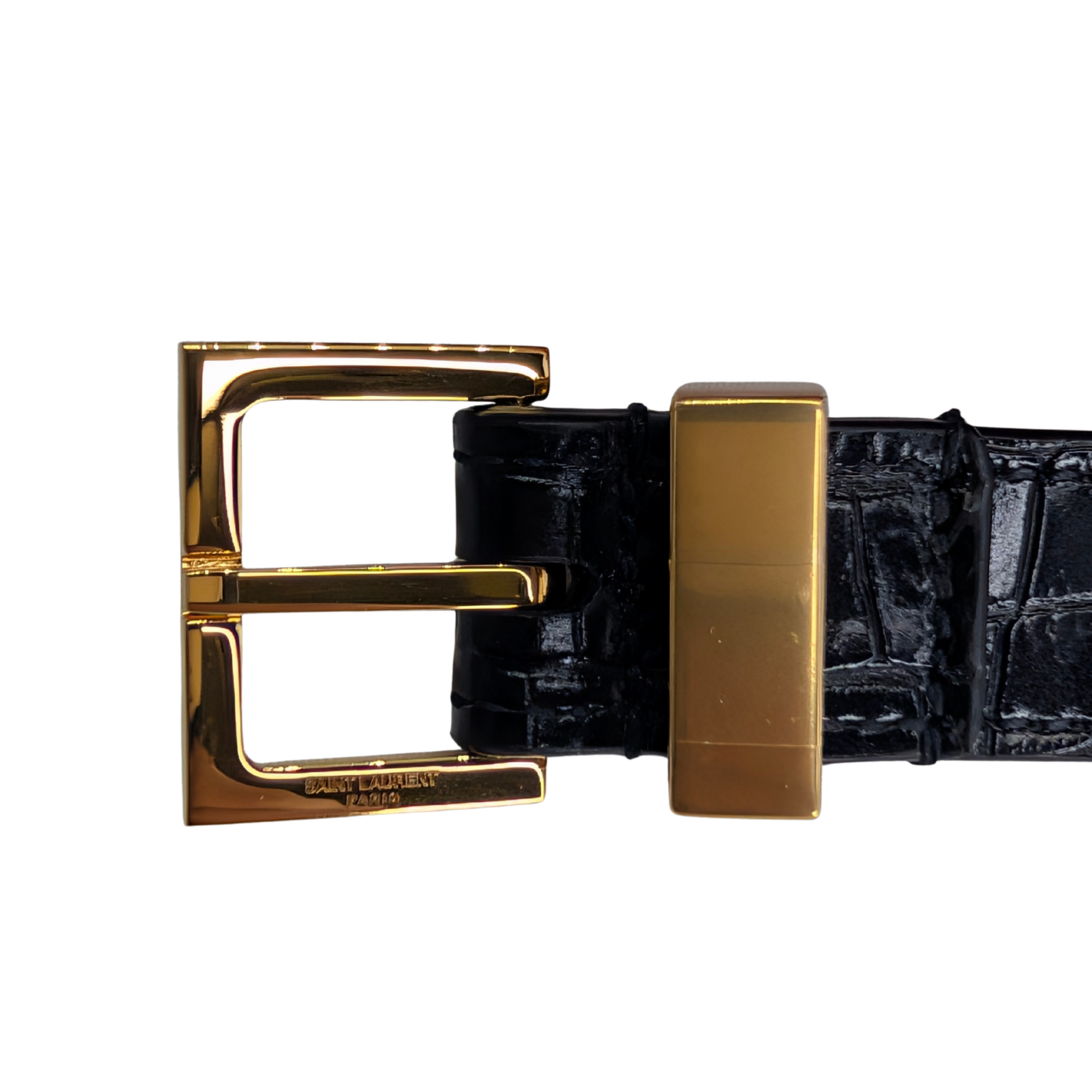 Saint Laurent Manhattan Medium Crocodile Embossed Shoulder Bag