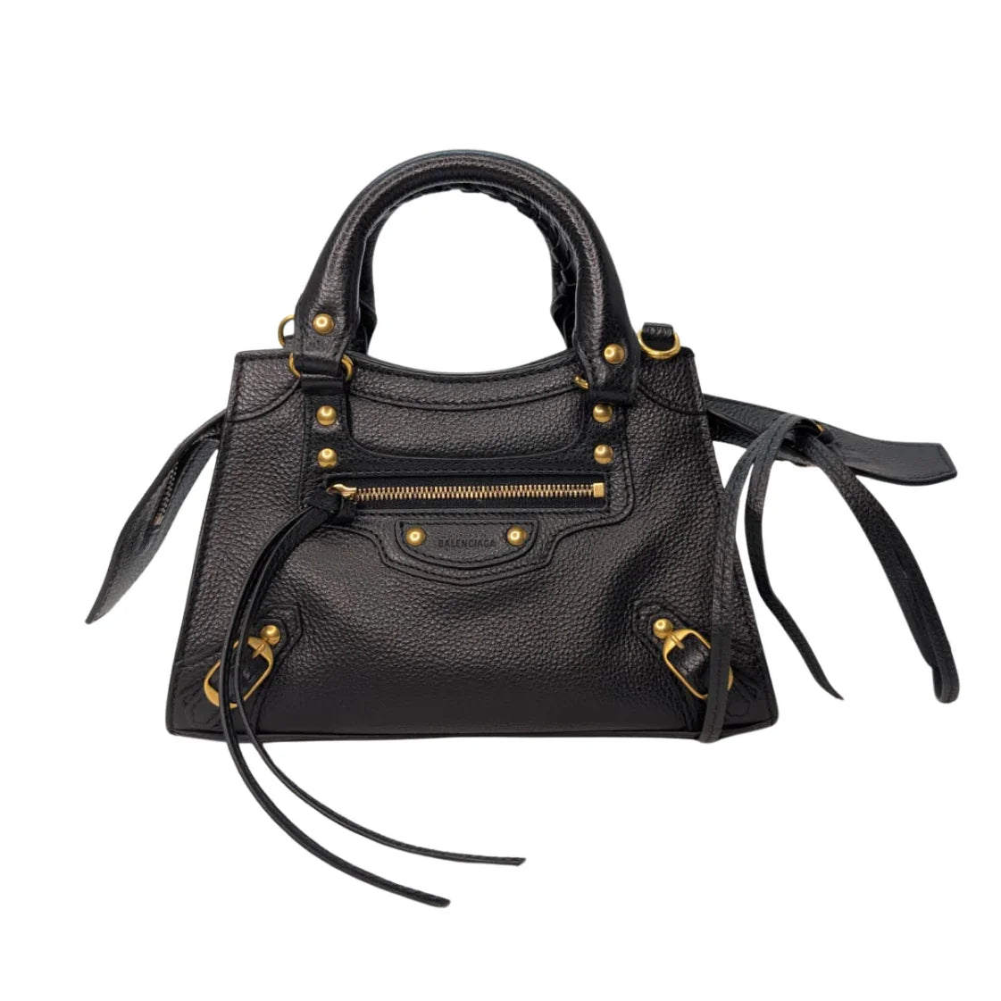 Balenciaga Neo Classic Gold Hardware Mini City Black - Lost Designer