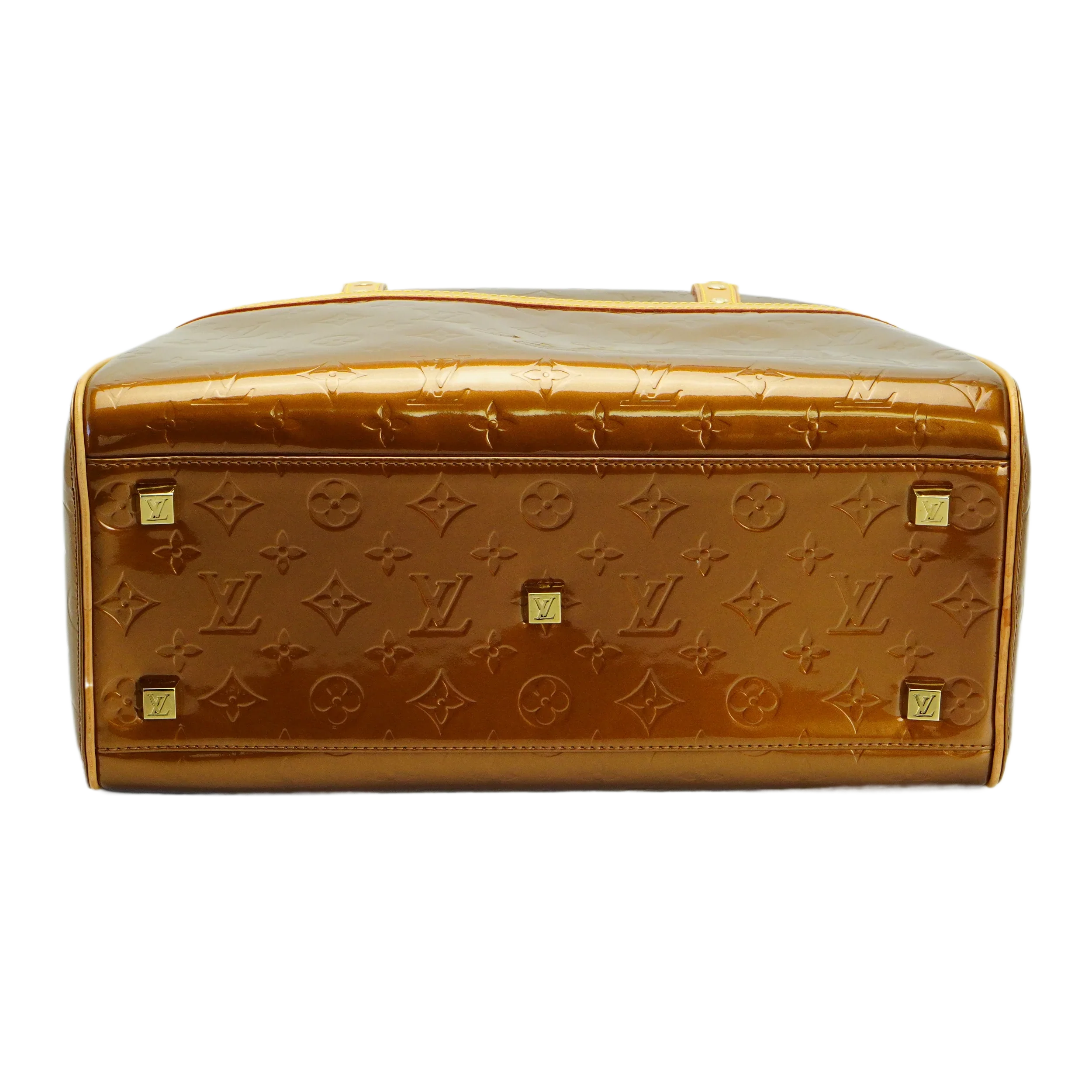 Louis Vuitton Bronze Monogram Vernis Tompkins Square Handbag - Lost Designer