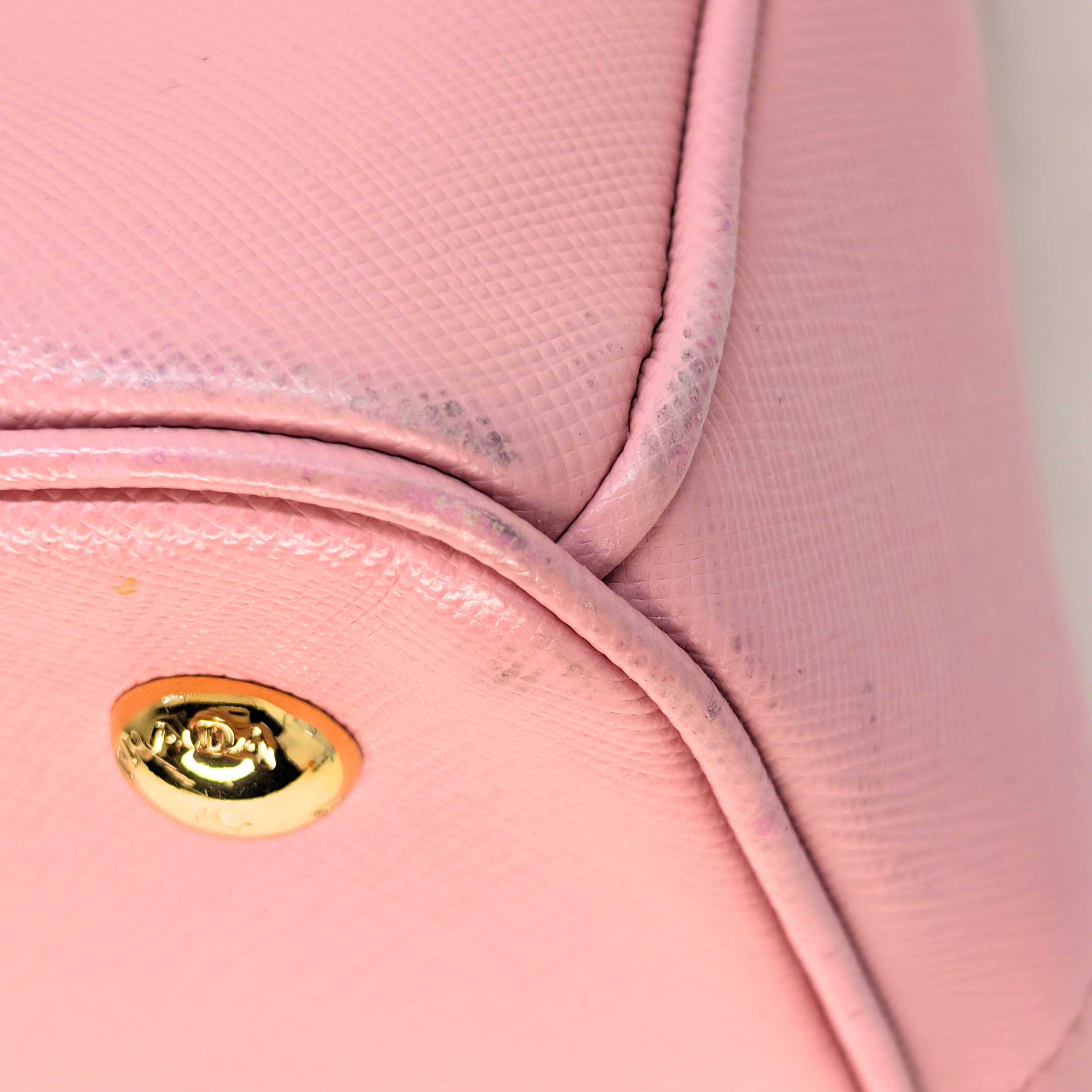Prada Galleria Saffiano Leather Tote Pink