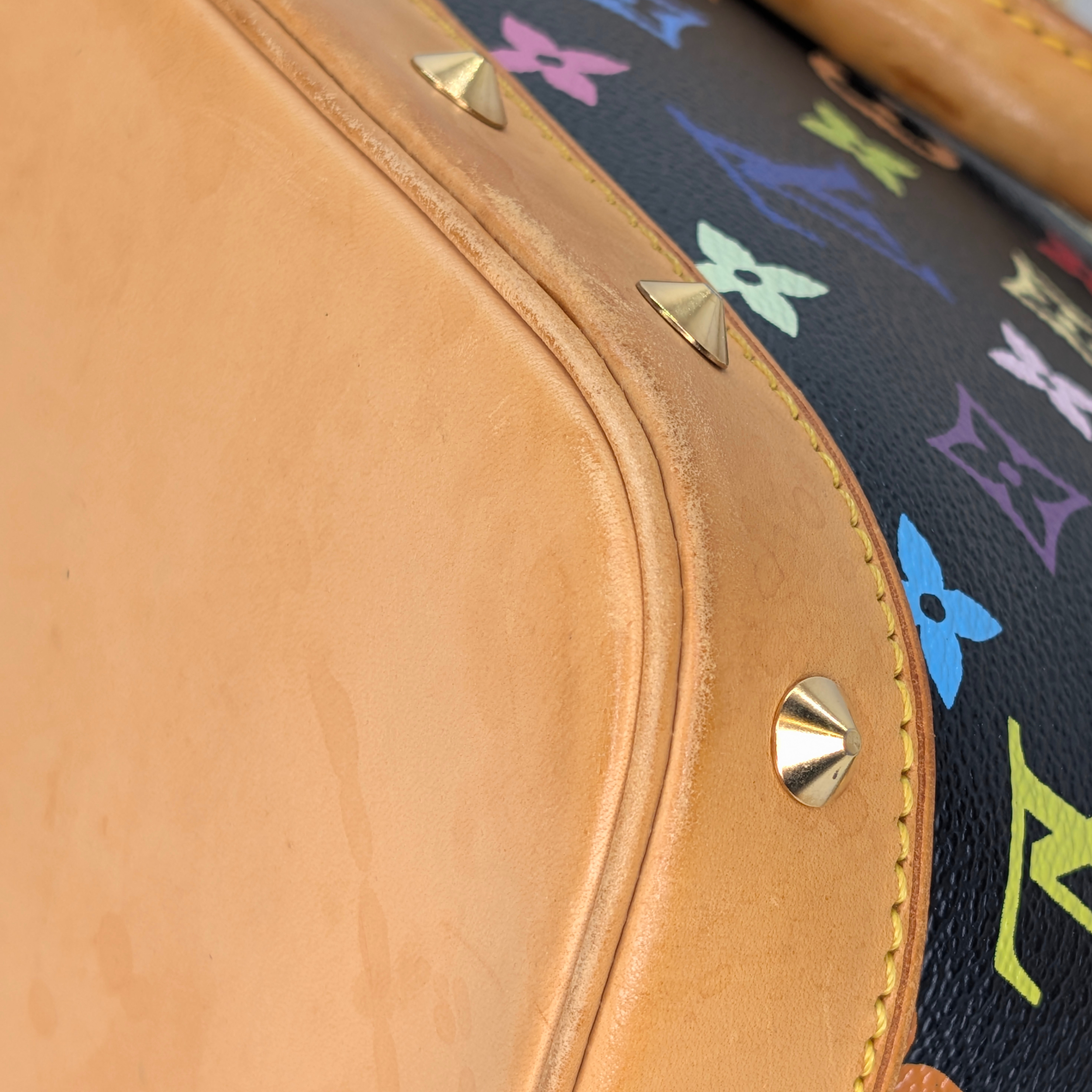 路易威登村上隆款Alma PM手袋 黑色Monogram Multicolour系列