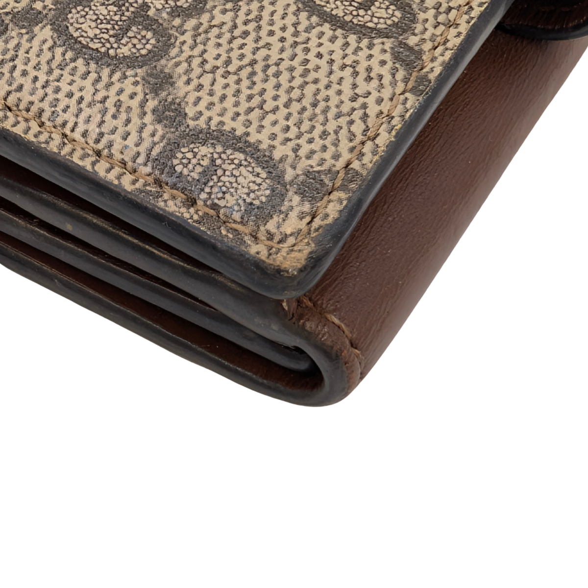 Gucci Trifold Wallet GG Supreme Brown
