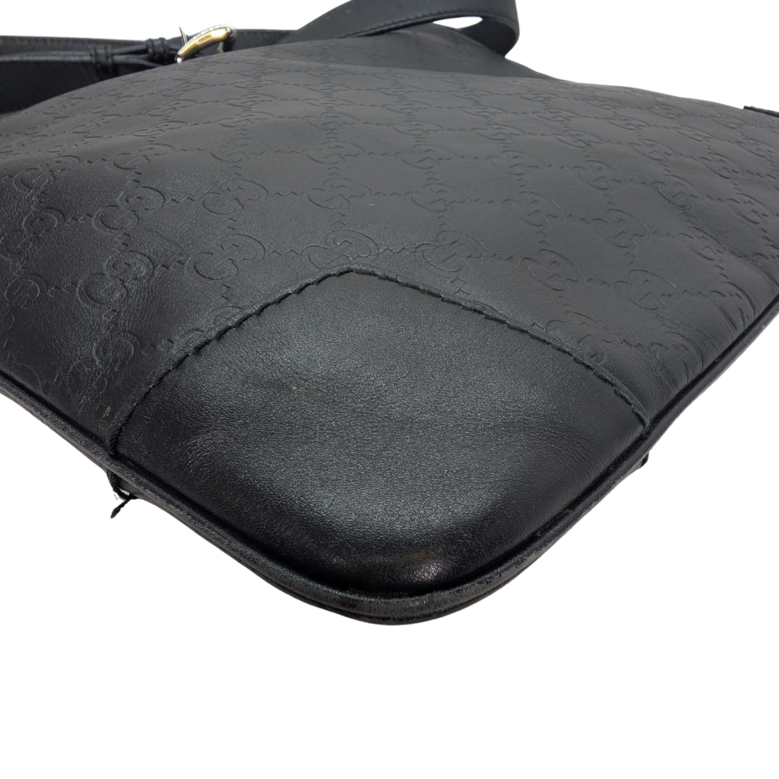 Gucci Guccissima Messenger Bag Large Black