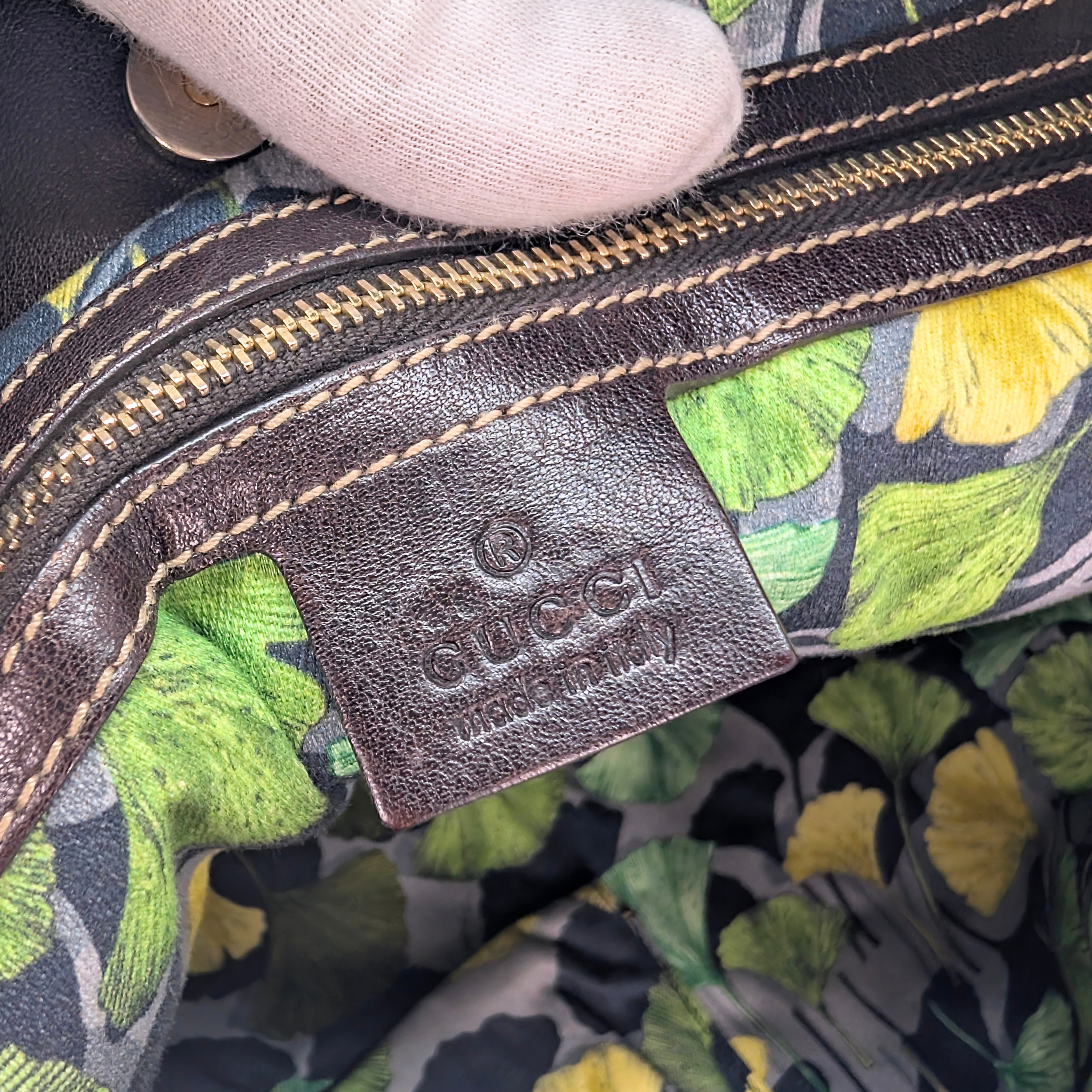 Gucci Sukey Suede Leather Hobo Bag Brown