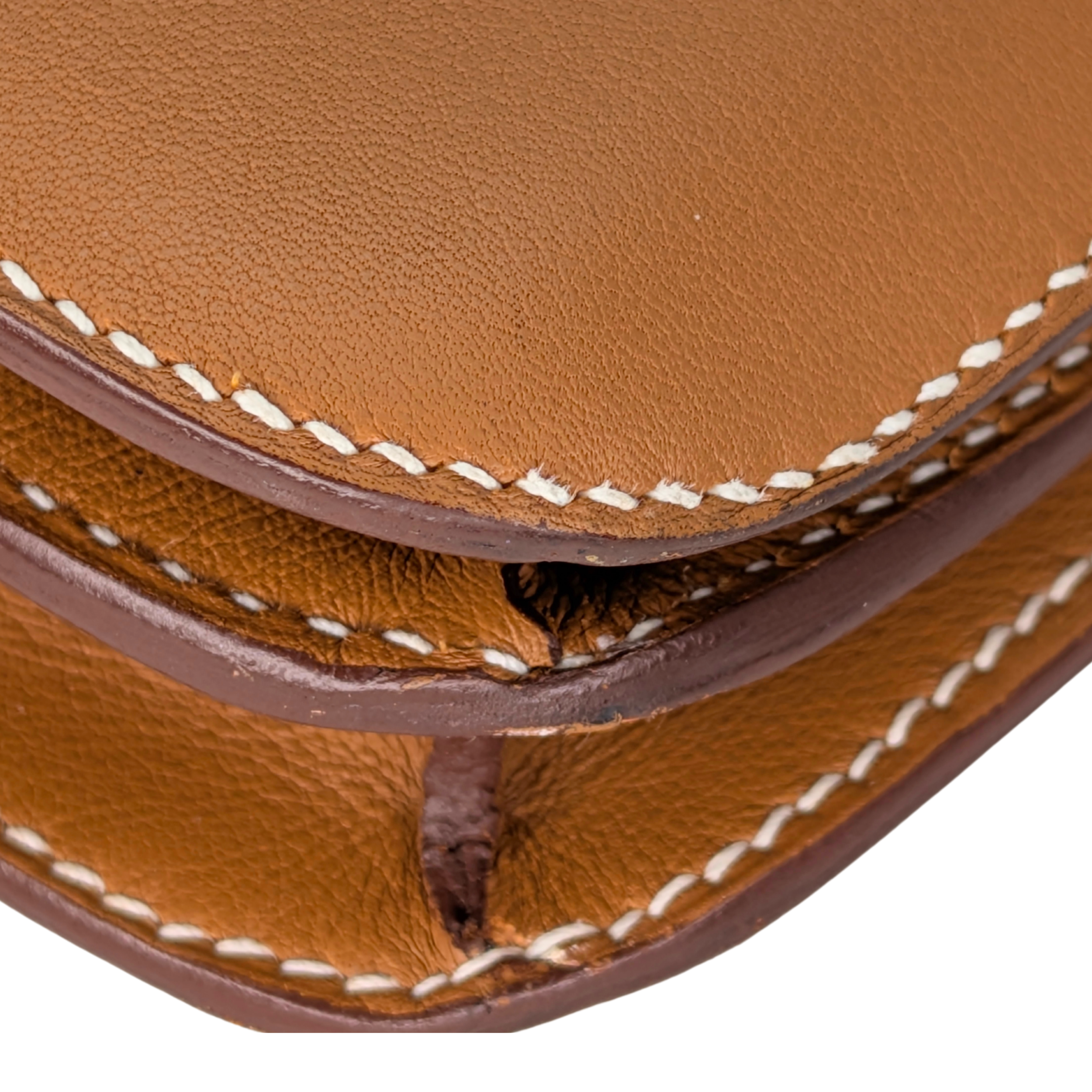 Hermès 爱马仕 Mini Constance 18 · 金棕色 Swift 皮 · 金扣 · C刻