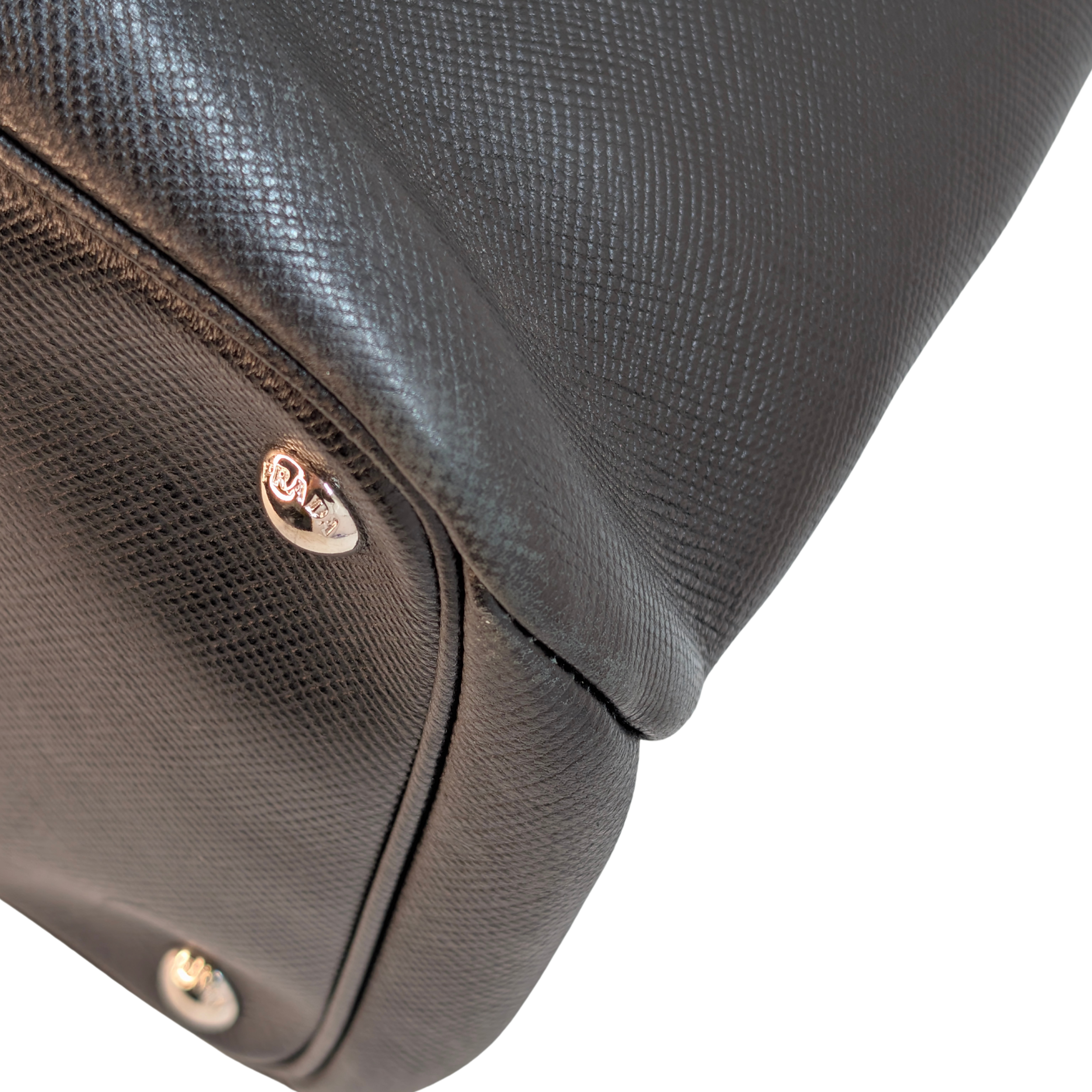 Prada Saffiano Cuir Twist Lock Tote Bag Black