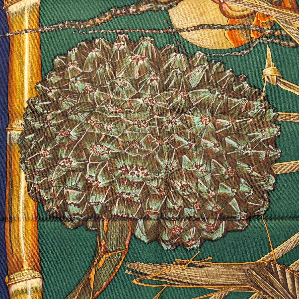 Hermès Jardin Créole Foulard Silk Scarf by Valérie Dawlat-Dumoulin