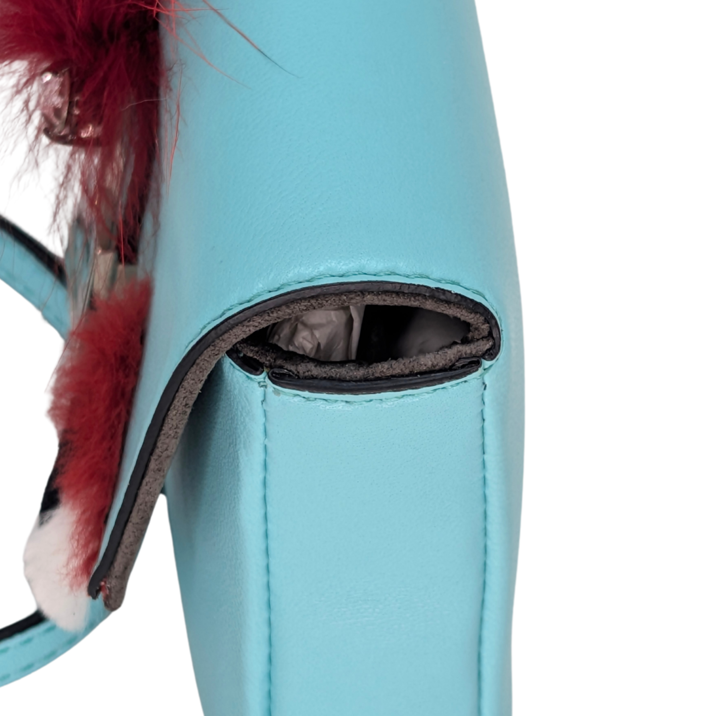 Fendi Micro Monster Baguette Light Blue Bag