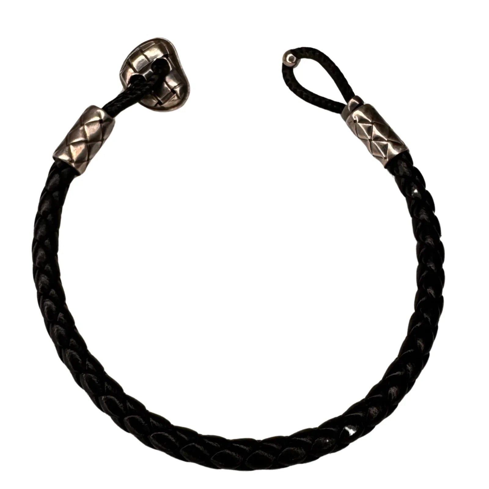 Bottega Veneta Intrecciato Sterling Silver 925 Bracelet - Lost Designer