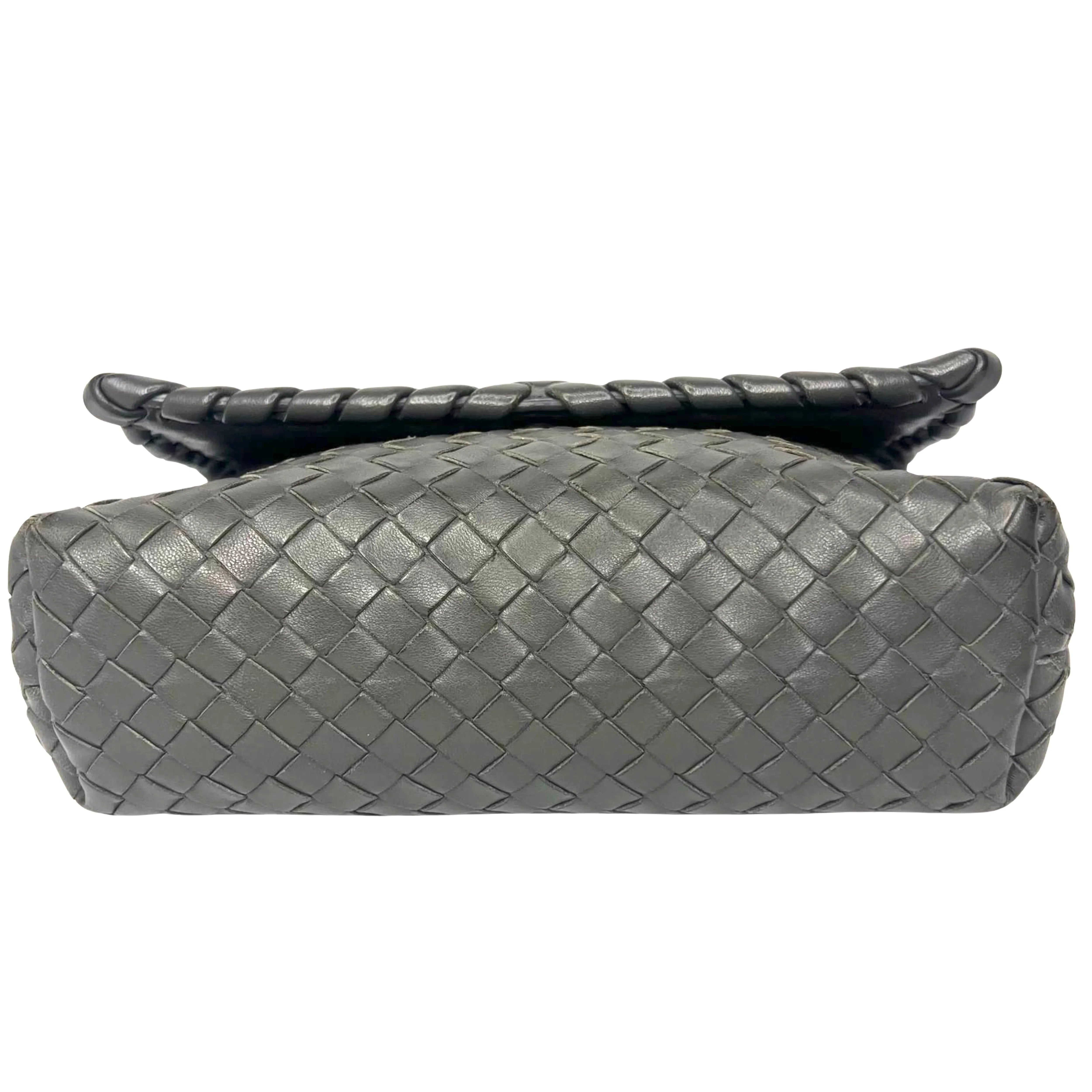 Bottega Veneta Nappa Intrecciato Medium Olimpia Bag – Steel Grey - Lost Designer