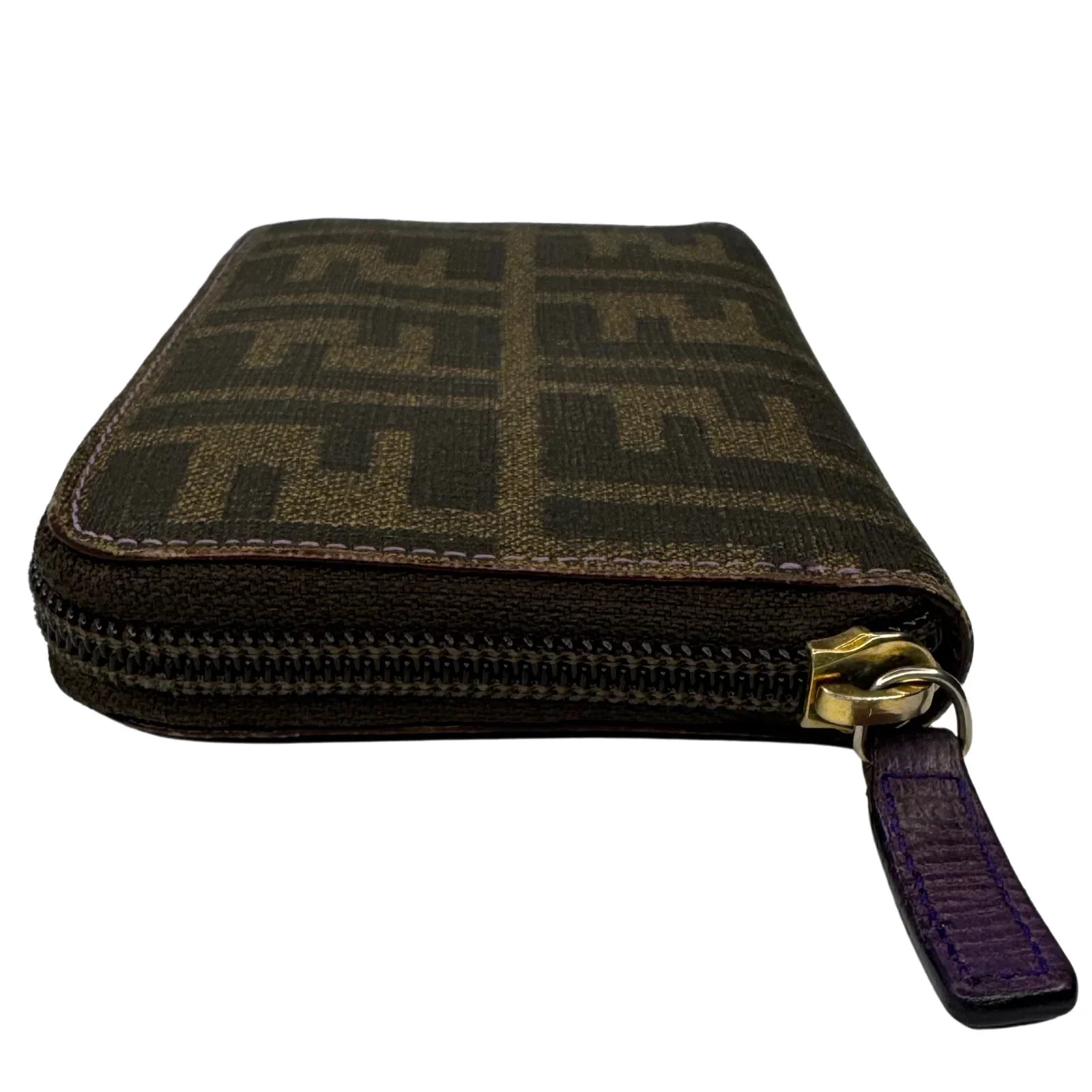 Fendi Zucca Monogram zip Wallet Tobacco - Lost Designer