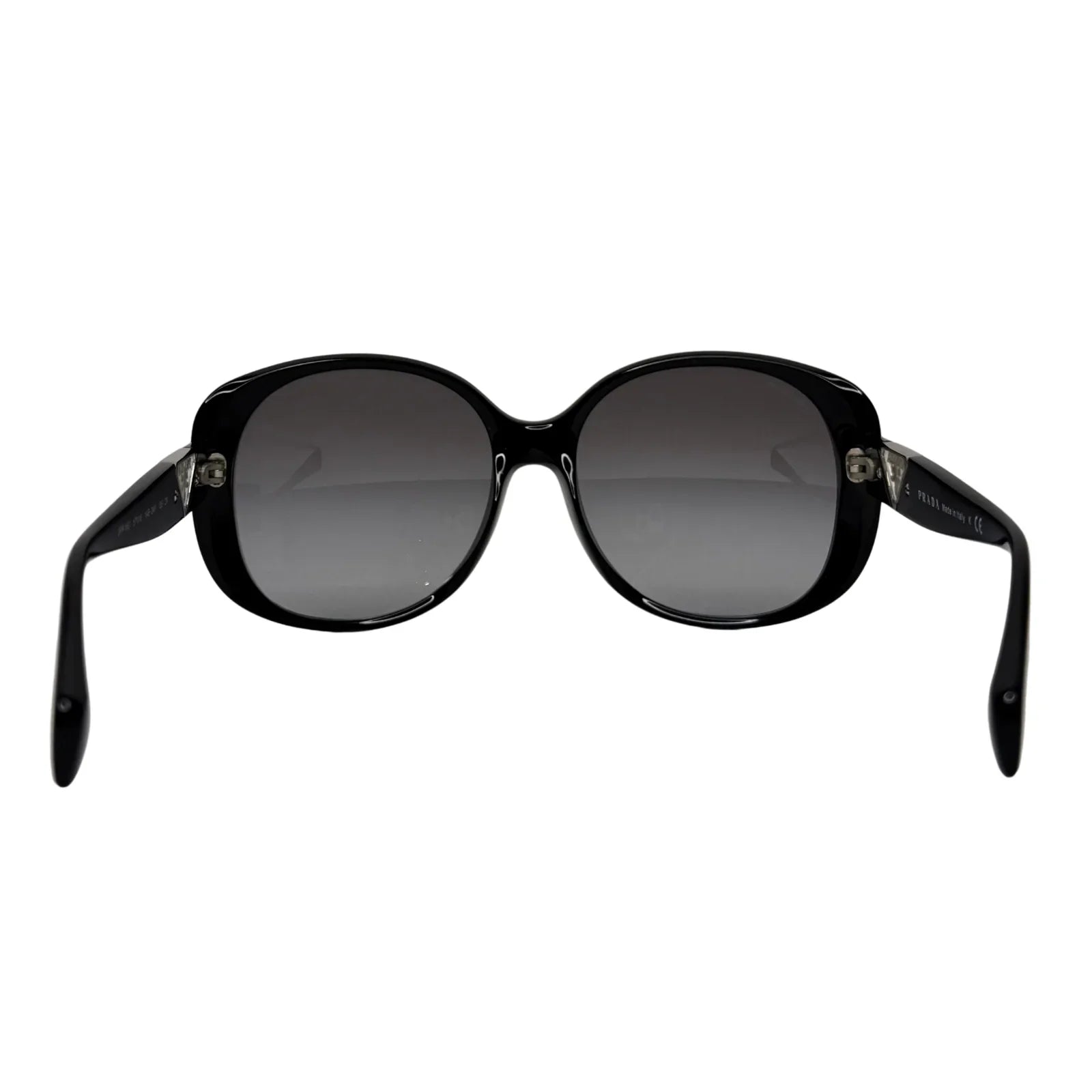Prada SPR 150 Black Acetate Oversized Round Sunglasses - Lost Designer