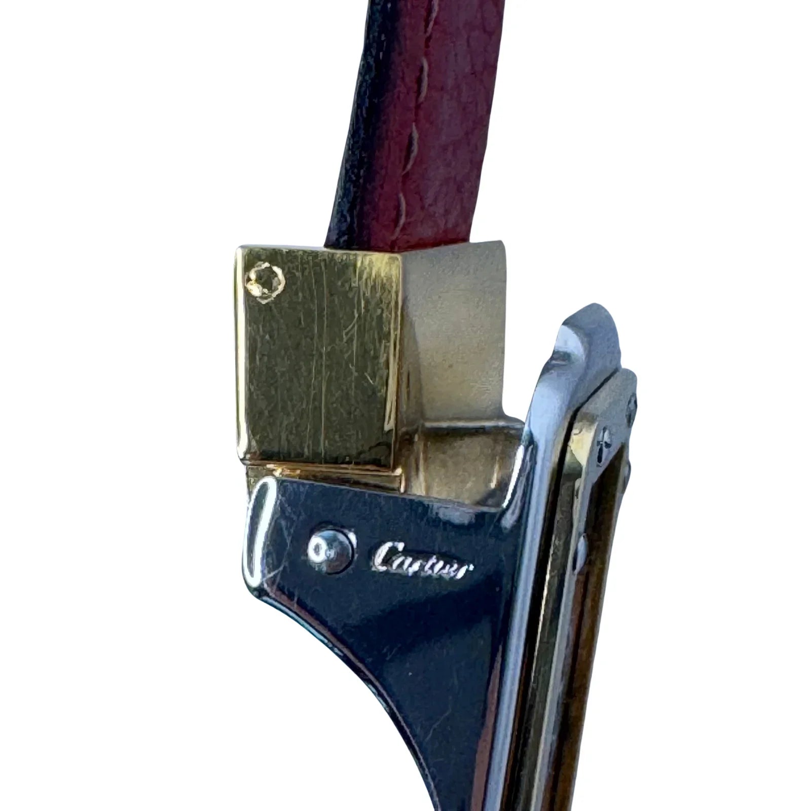 Cartier Must de Cartier Santos Belt in Red Leather - Lost Designer