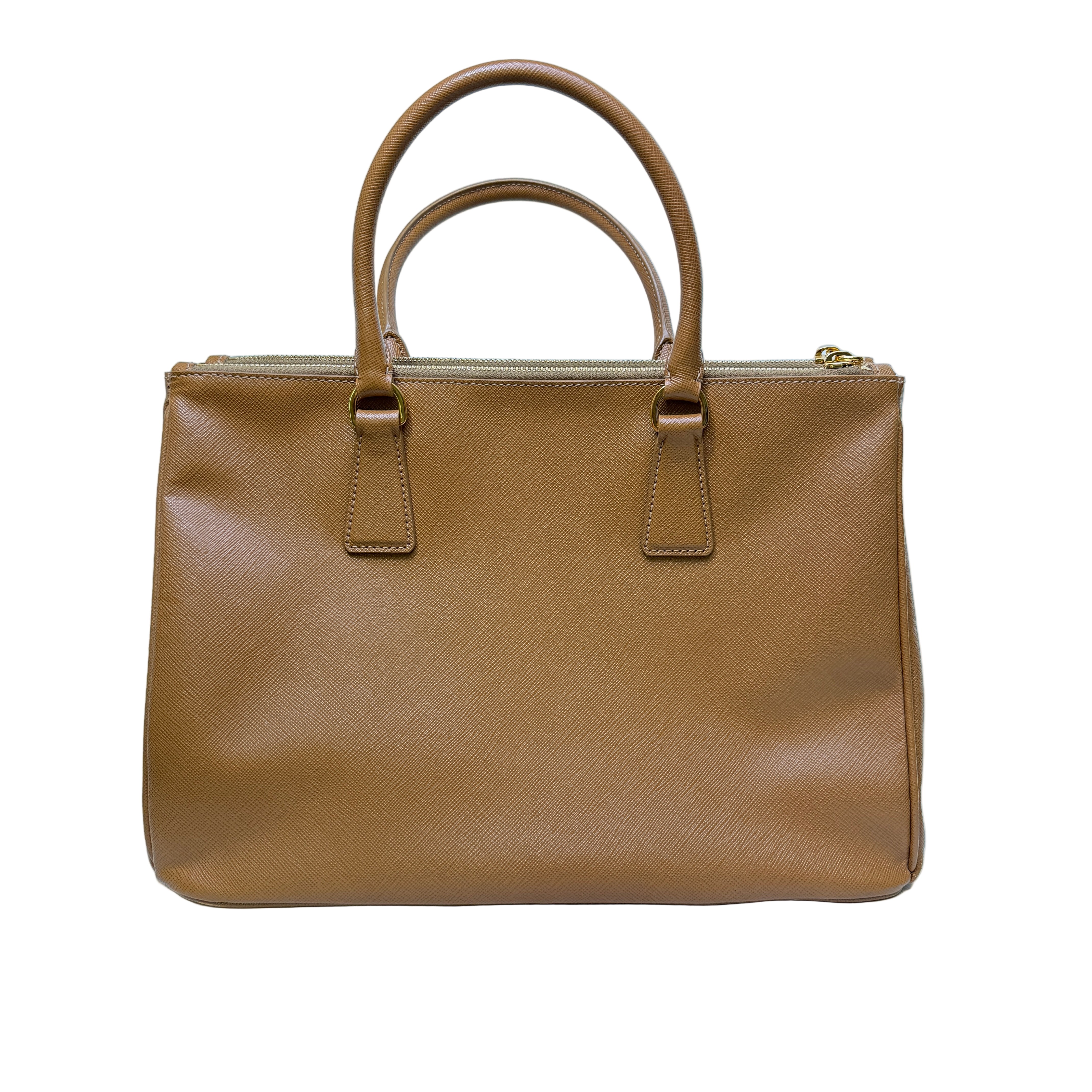 Prada Galleria Handbag Saffiano Leather Brown - Lost Designer