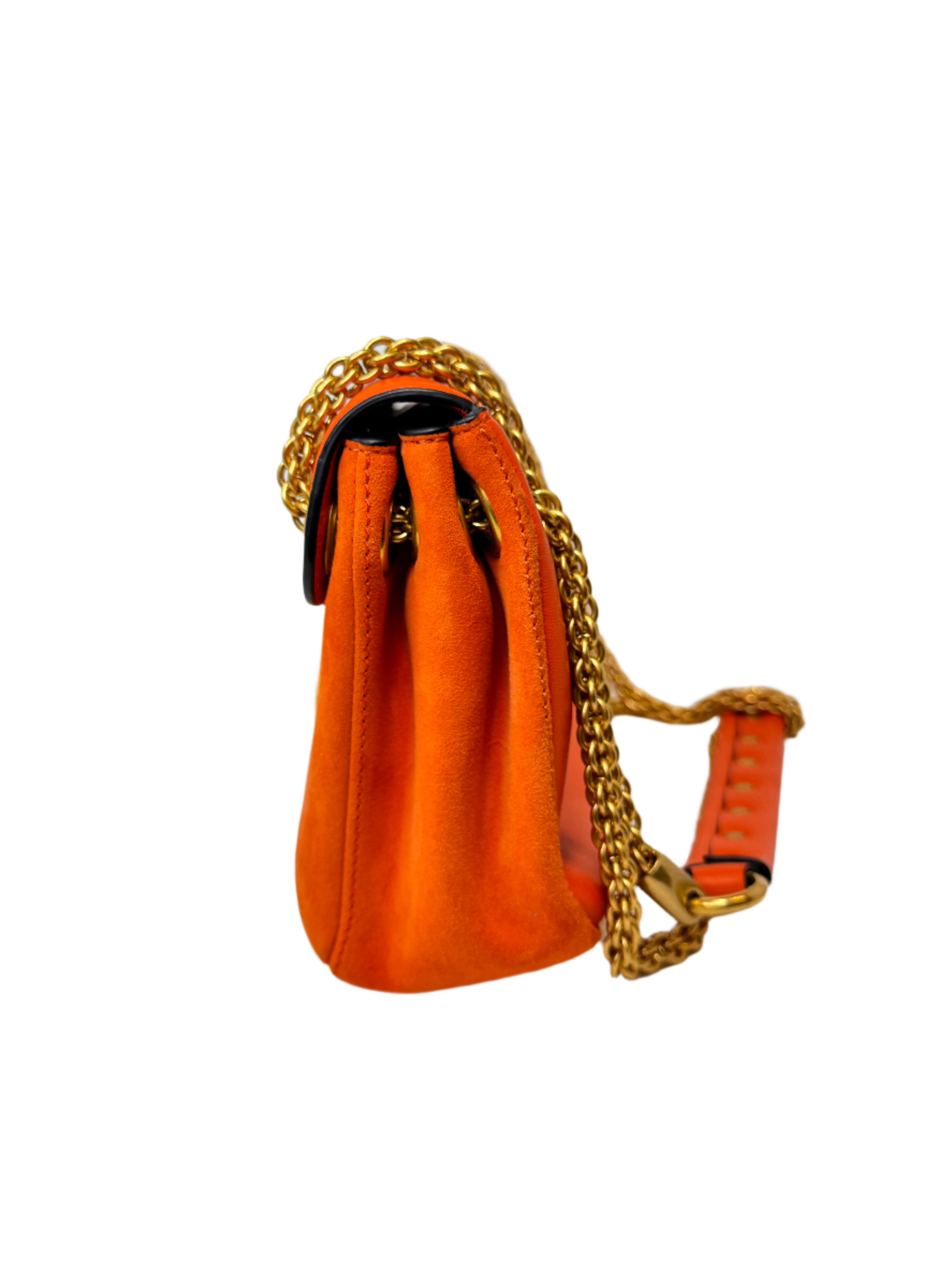Valentino Garavani Stud Sign Shoulder Bag – Orange Nappa Leather - Lost Designer