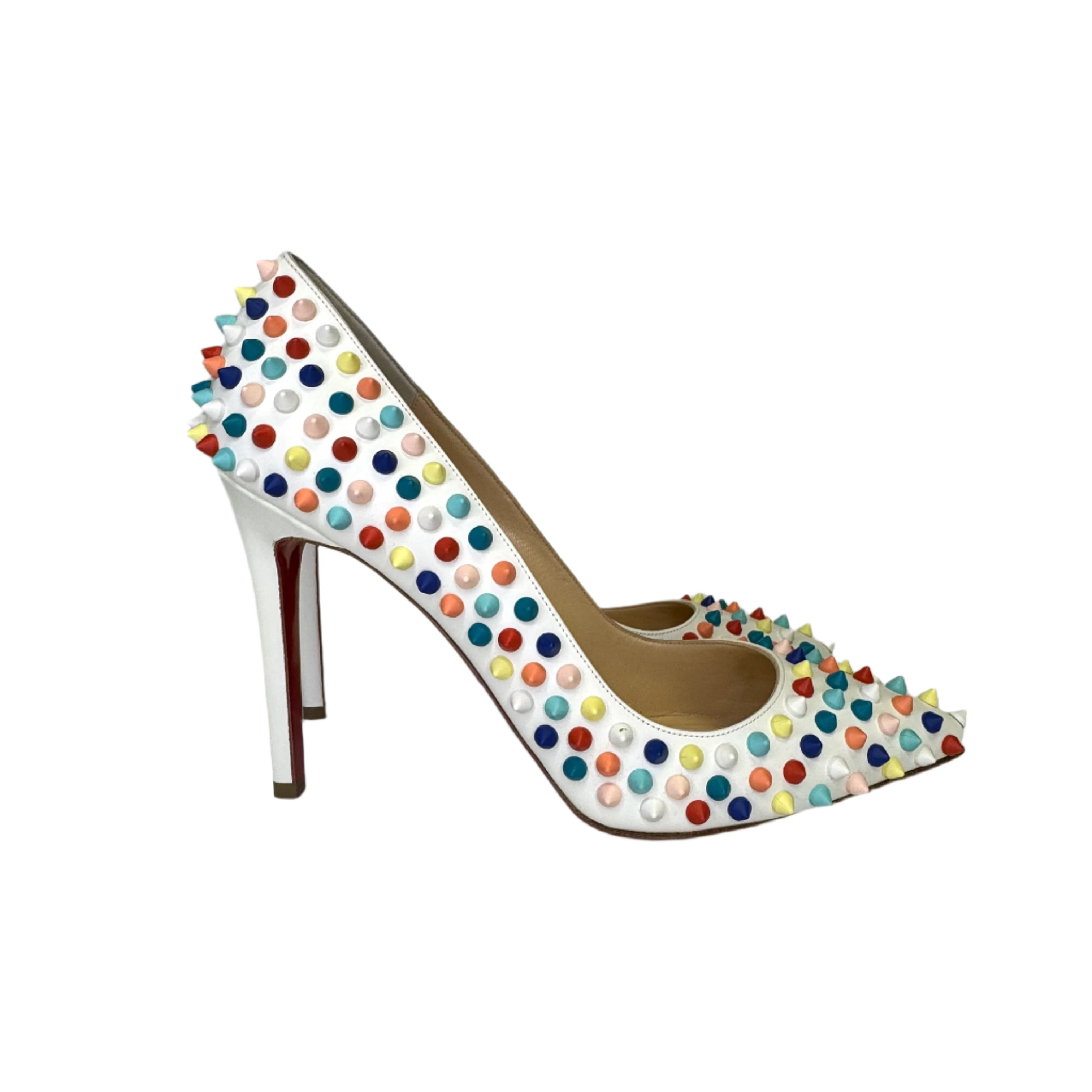 Christian Louboutin Gomme Pigalle Spikes 120 Pumps Multicoloured 39.5 - Lost Designer