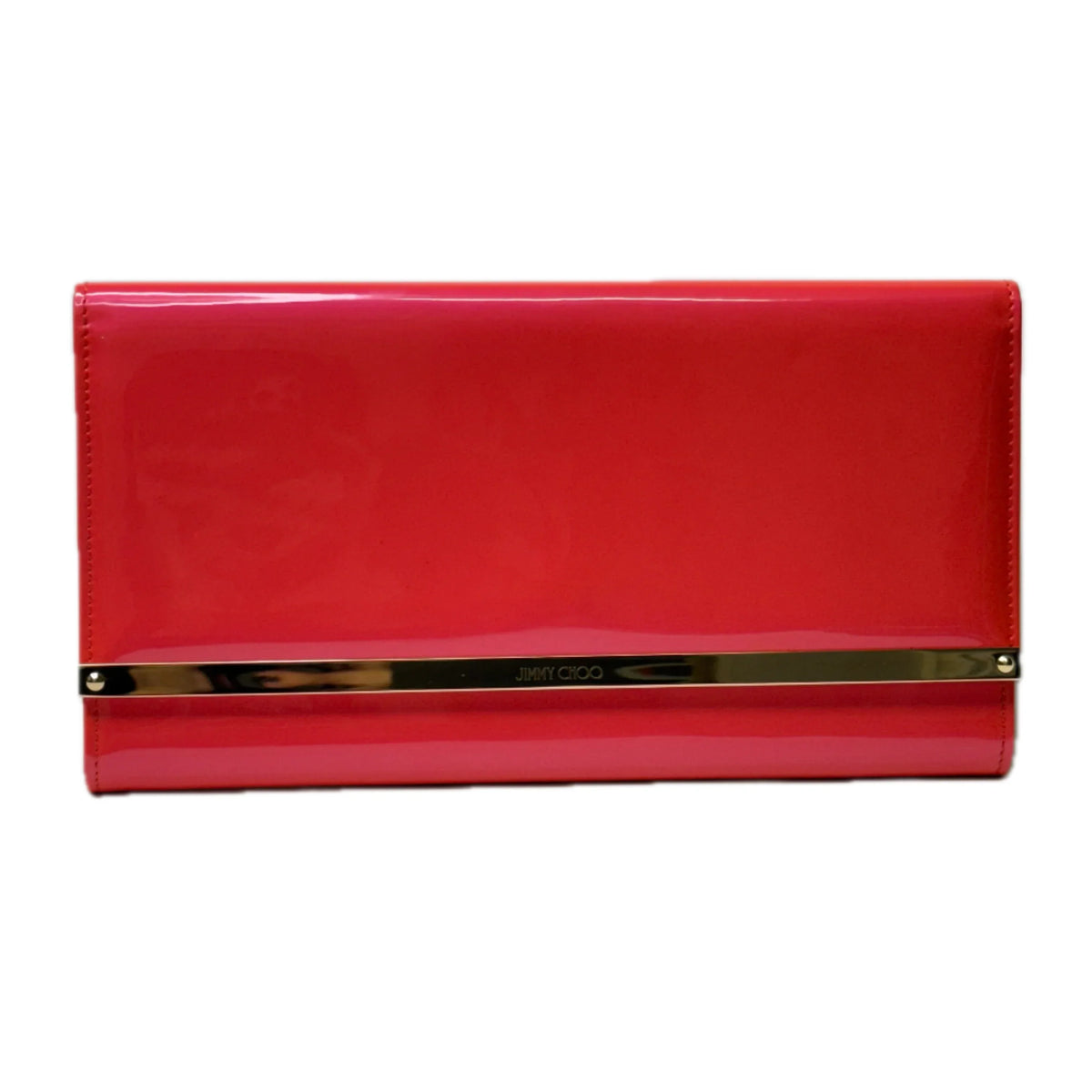Jimmy Choo Clutch Patent Leather Pink - Lost Designer