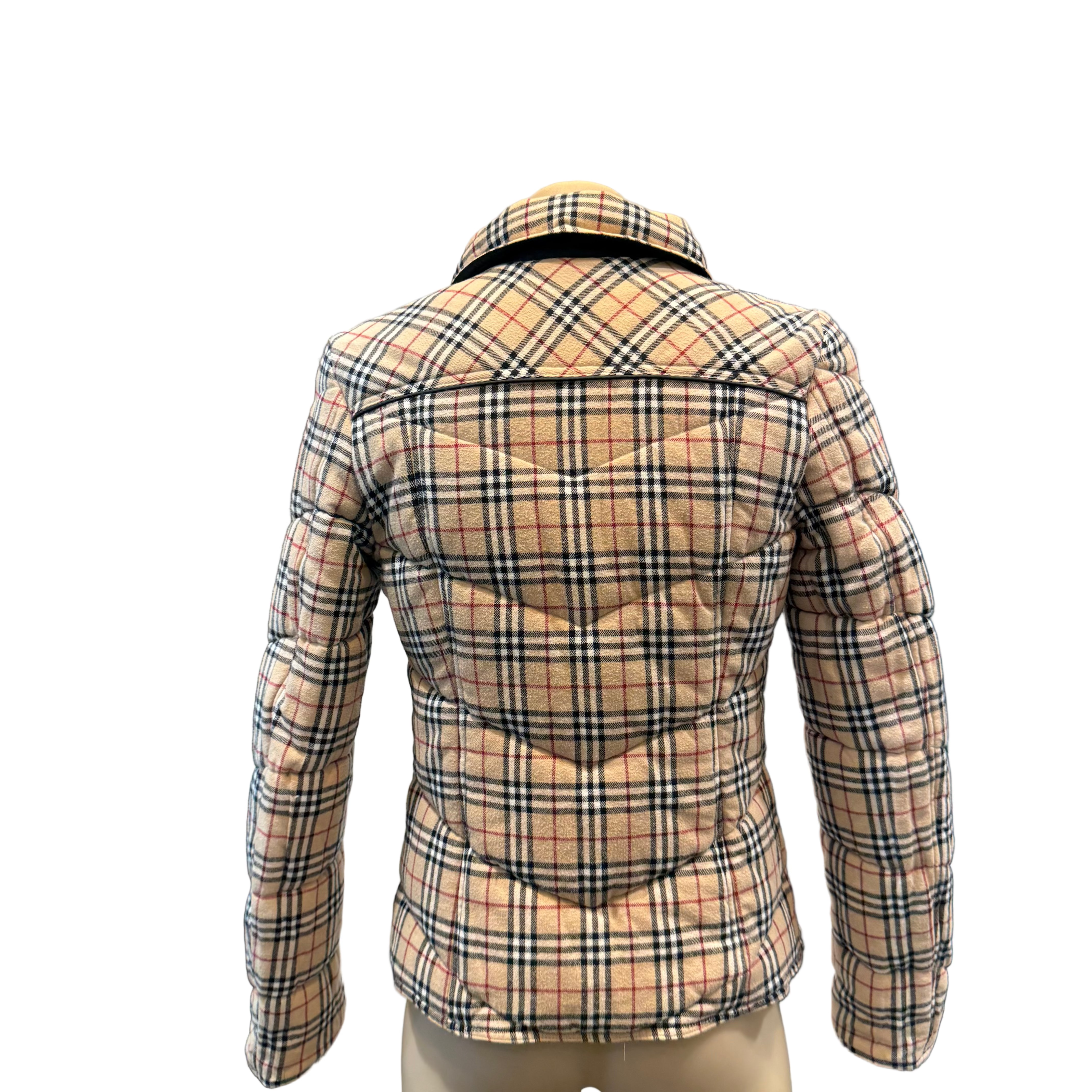 Burberry London Blue Label Puffer Jacket Beige 36 - Lost Designer