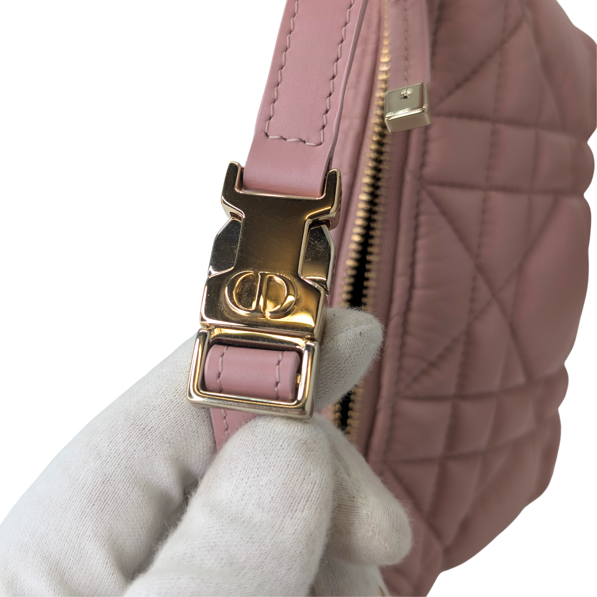Dior Macrocannage Nomad 旅行手袋 小牛皮 粉色