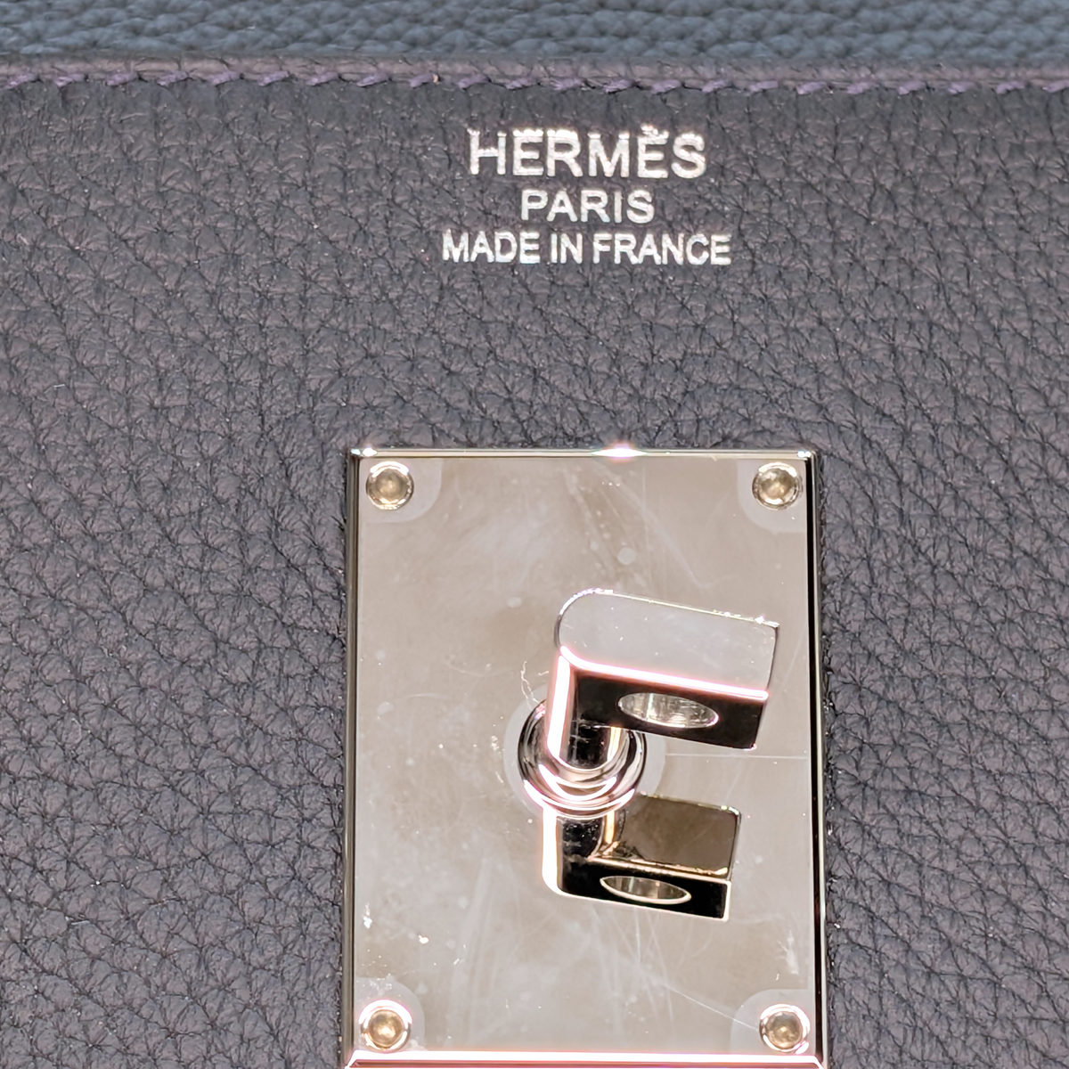 Hermes Hac Birkin 40 Togo SHW Stamp B Bleu Nuit
